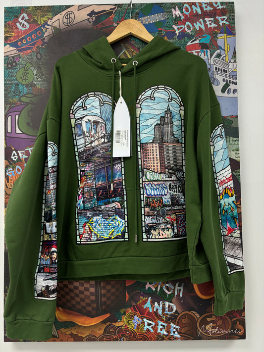 WDW Politics As Usual Hoodie Green Large New