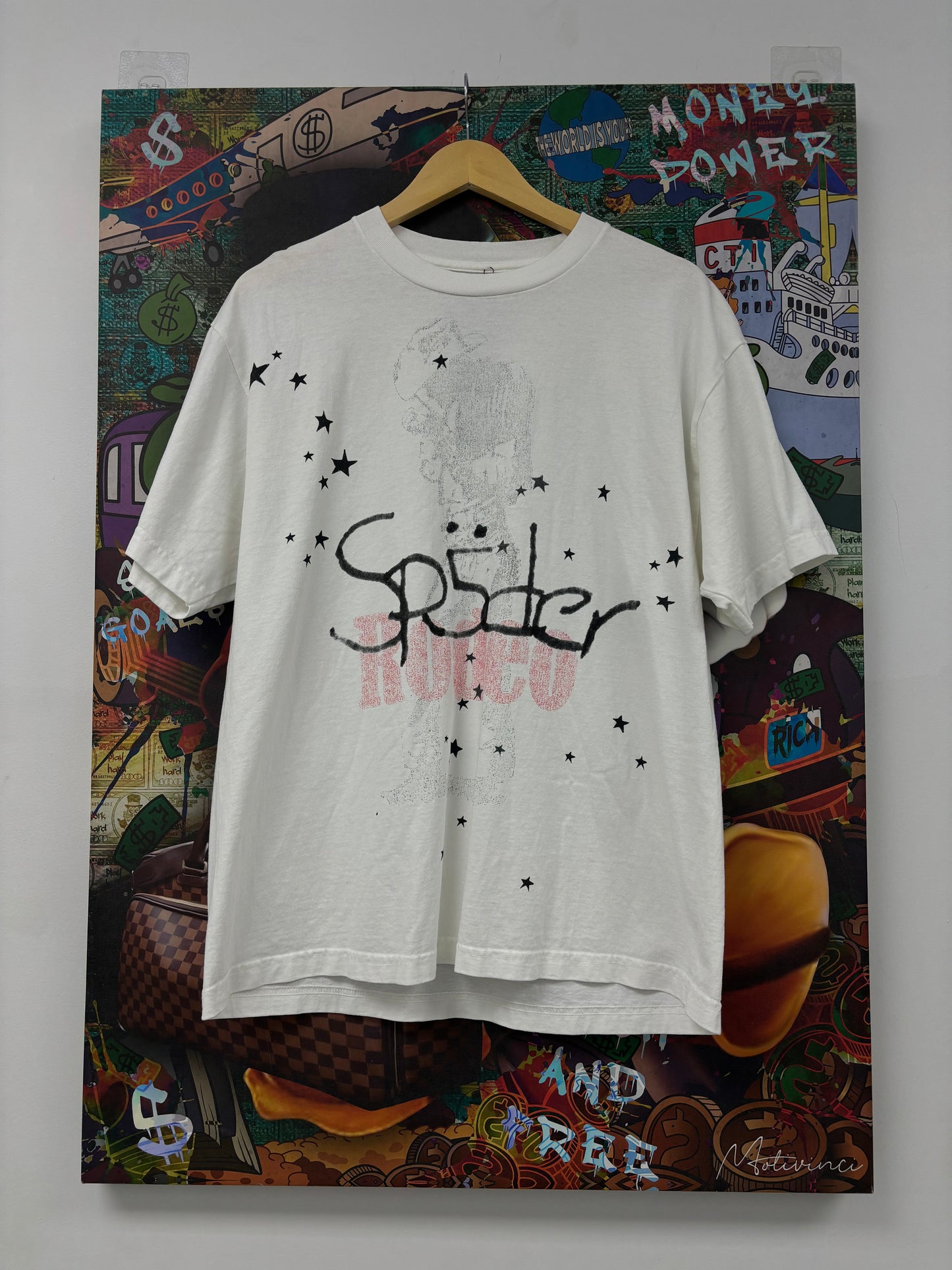 Travis Scott x Sp5der Tee Days Before R5deo White Pink