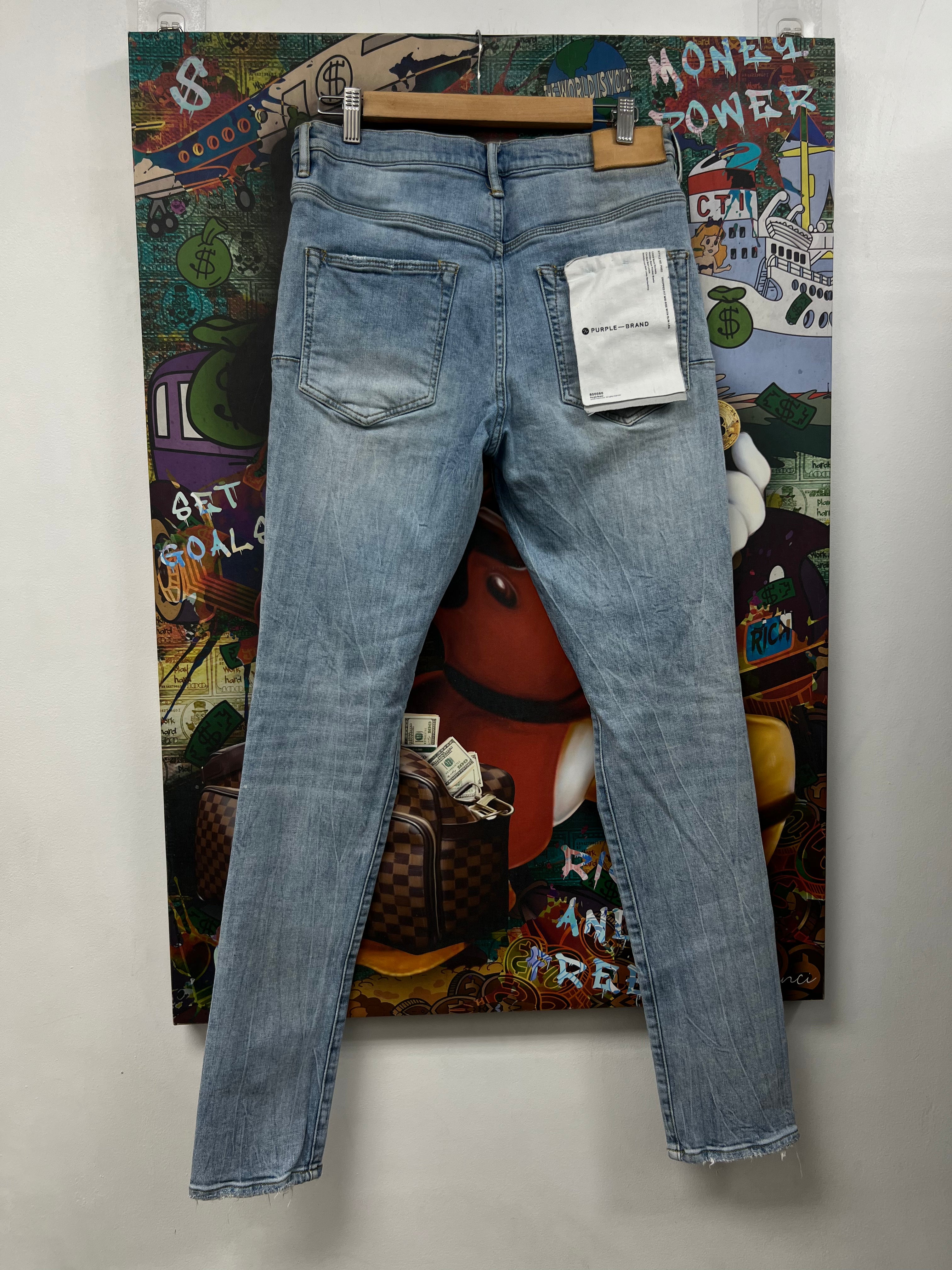 Purple Brand Light Wash P002 Jeans