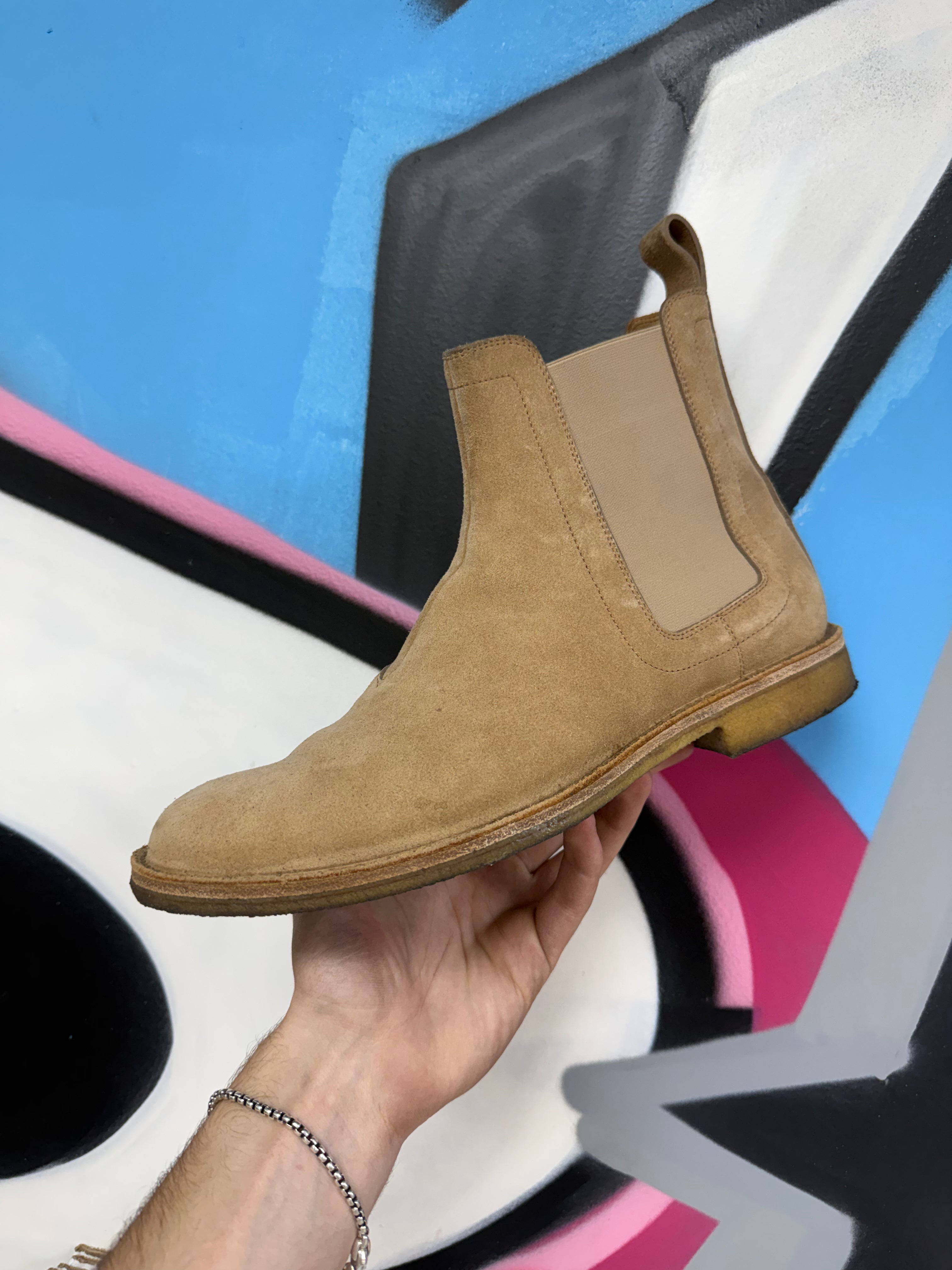 Bottega Veneta Camel Tan Calf Suede Boots