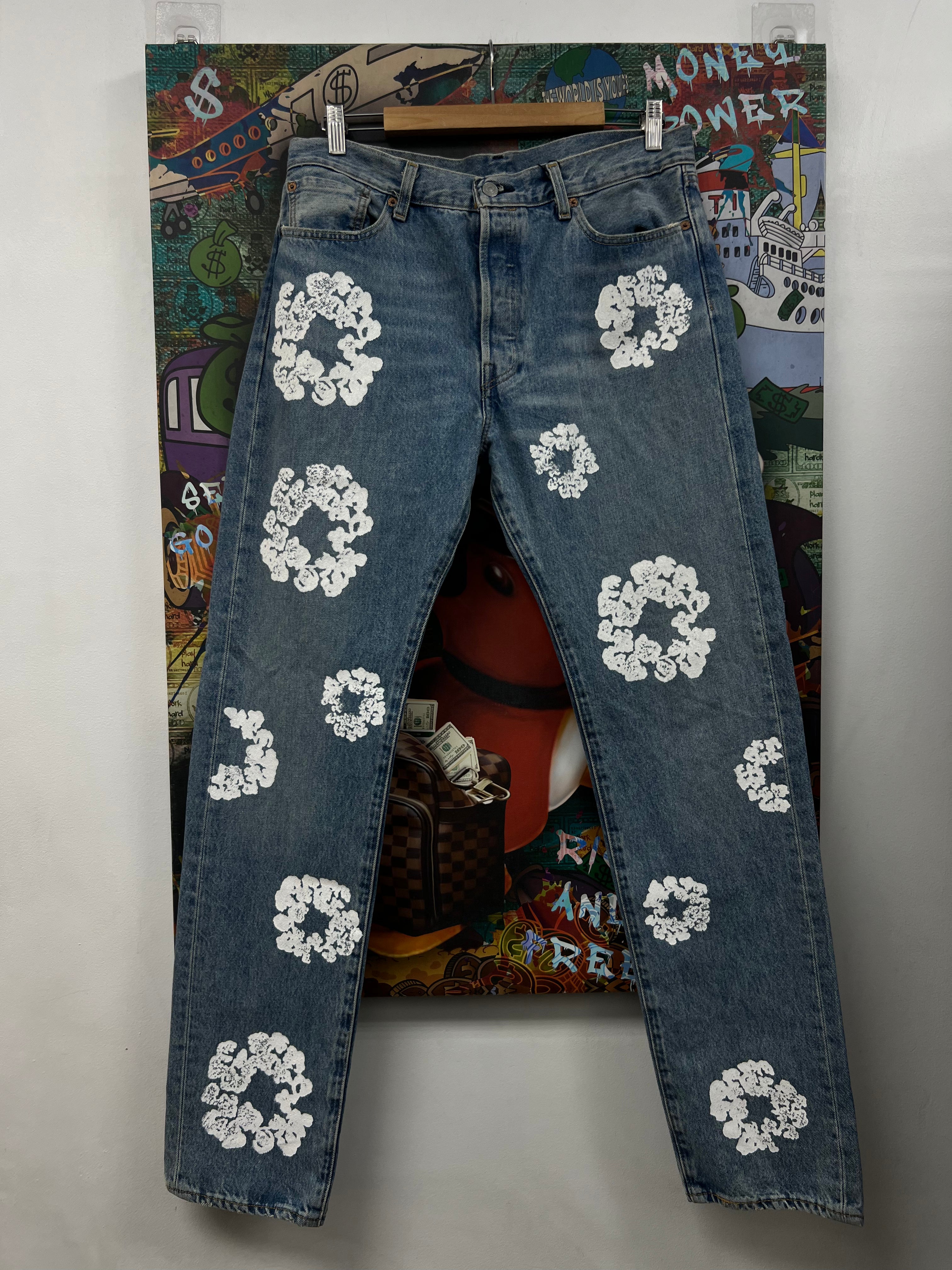 Denim Tears Light Wash Wreath Jeans