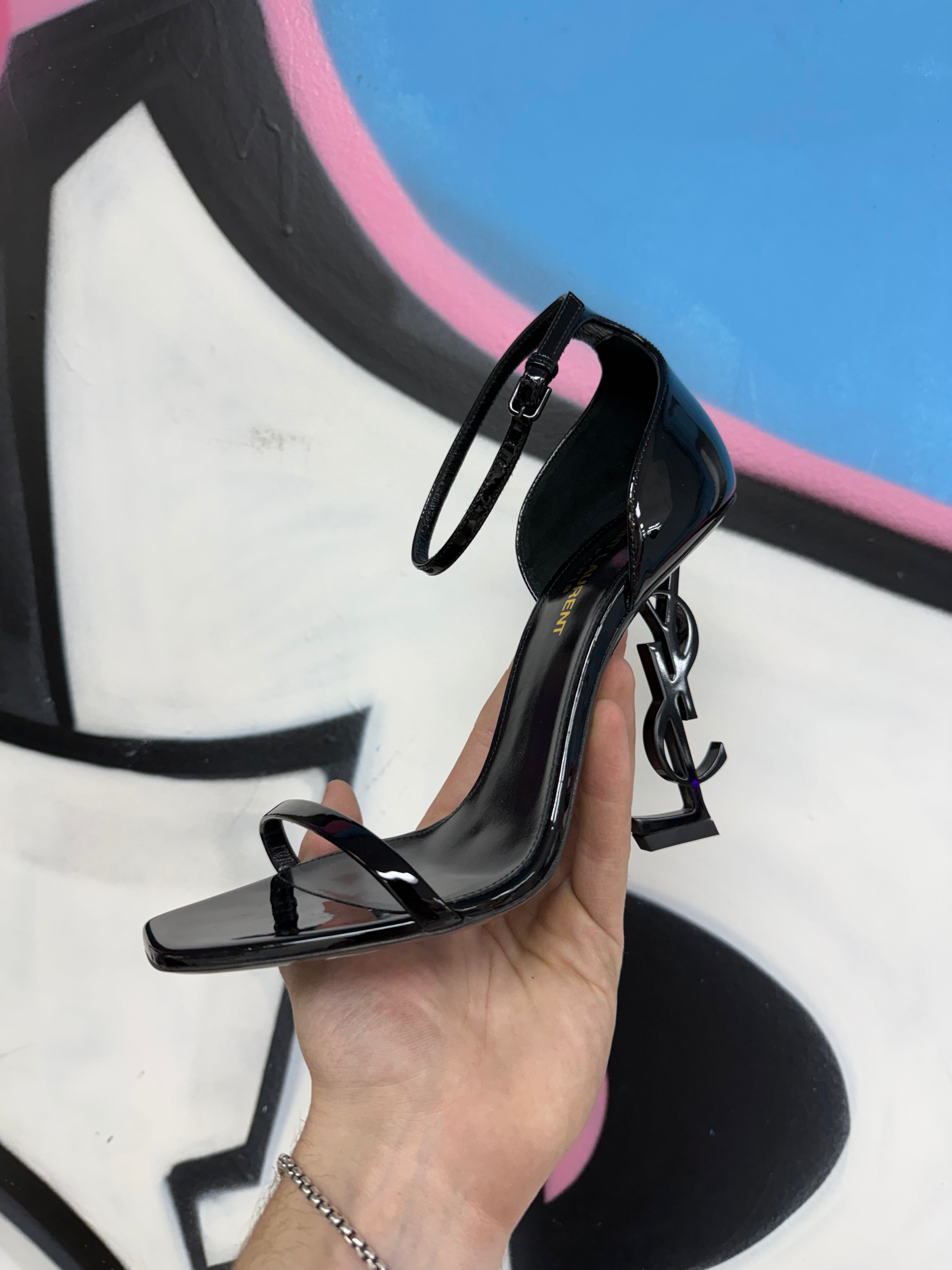 YSL Black Patent Leather Heels