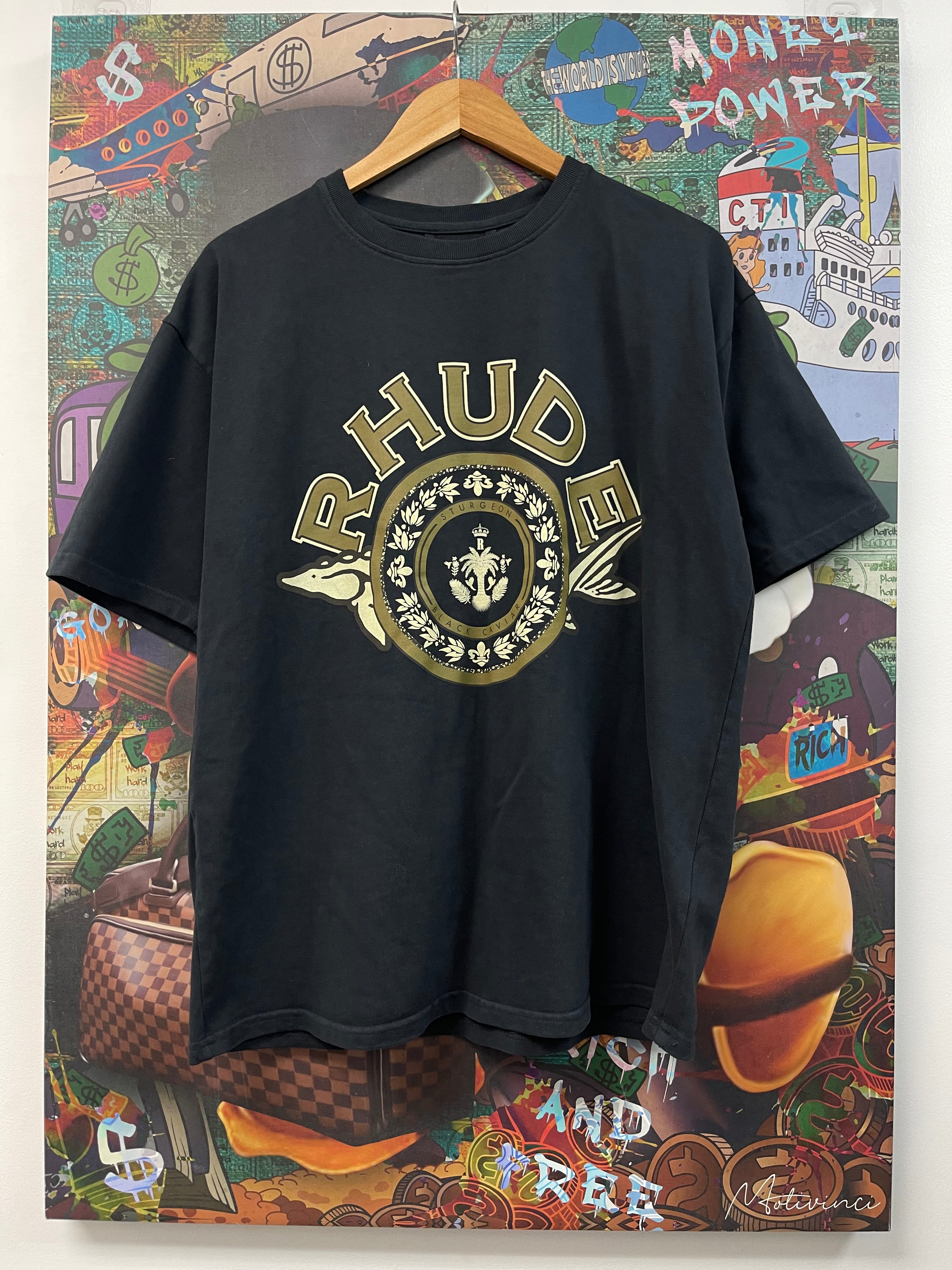 Rhude Black Olive Sturgeon Caviar Tee