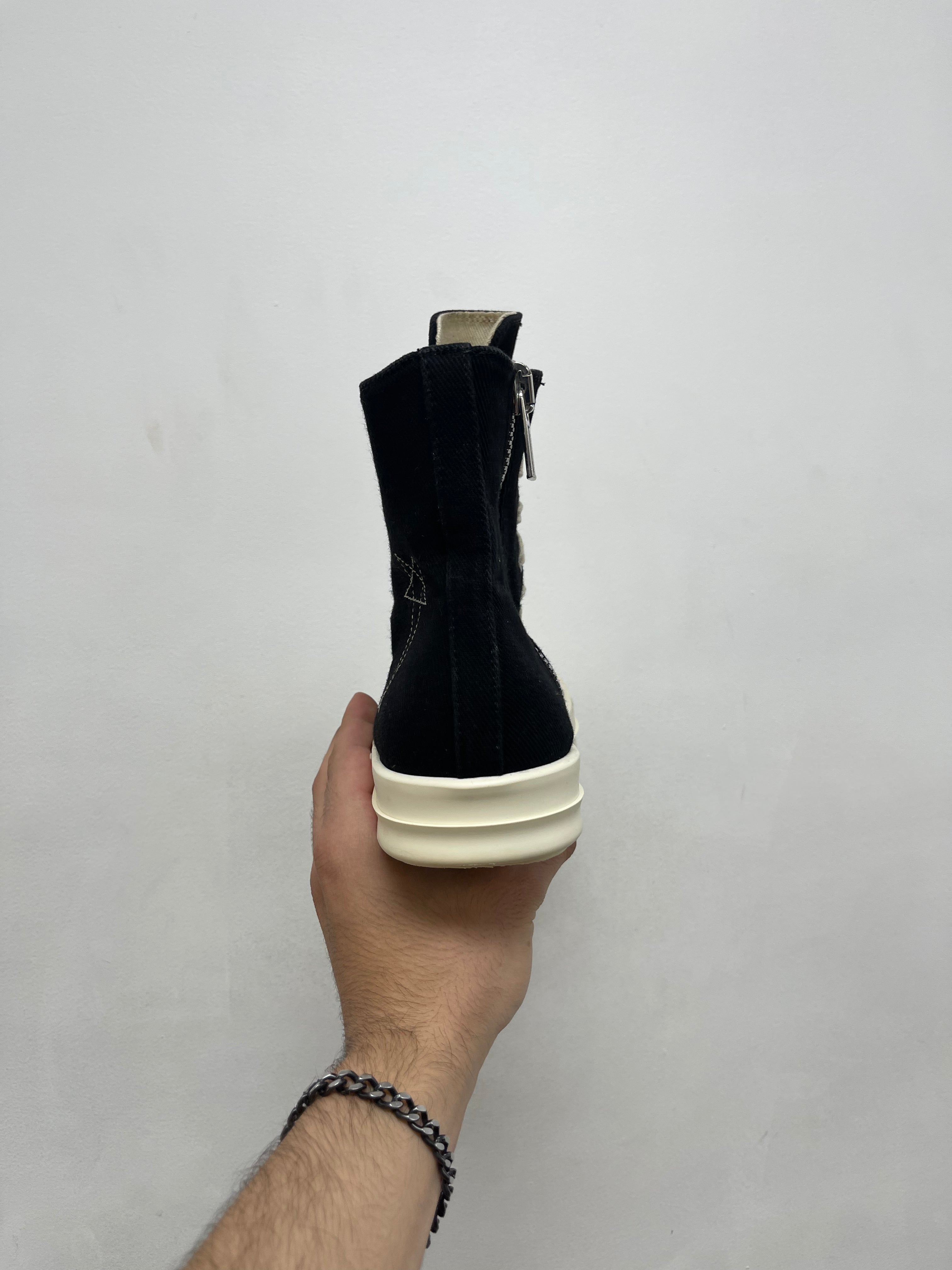 Rick Owens Black White Pentagram Sneakers