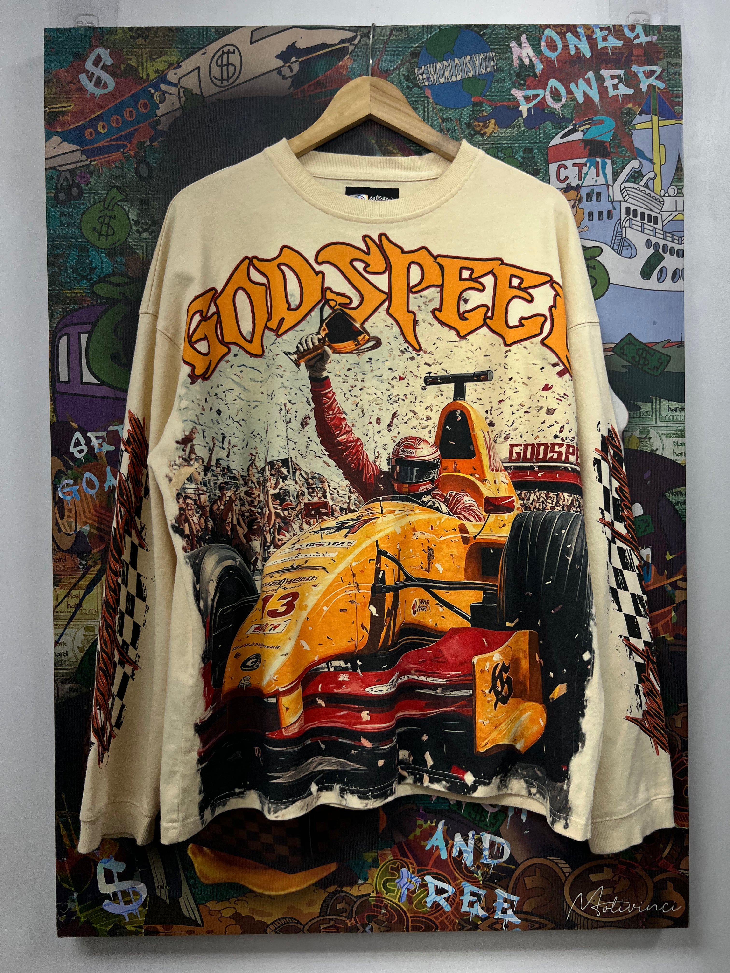 Godspeed Cream F1 Finishline Long Sleeve