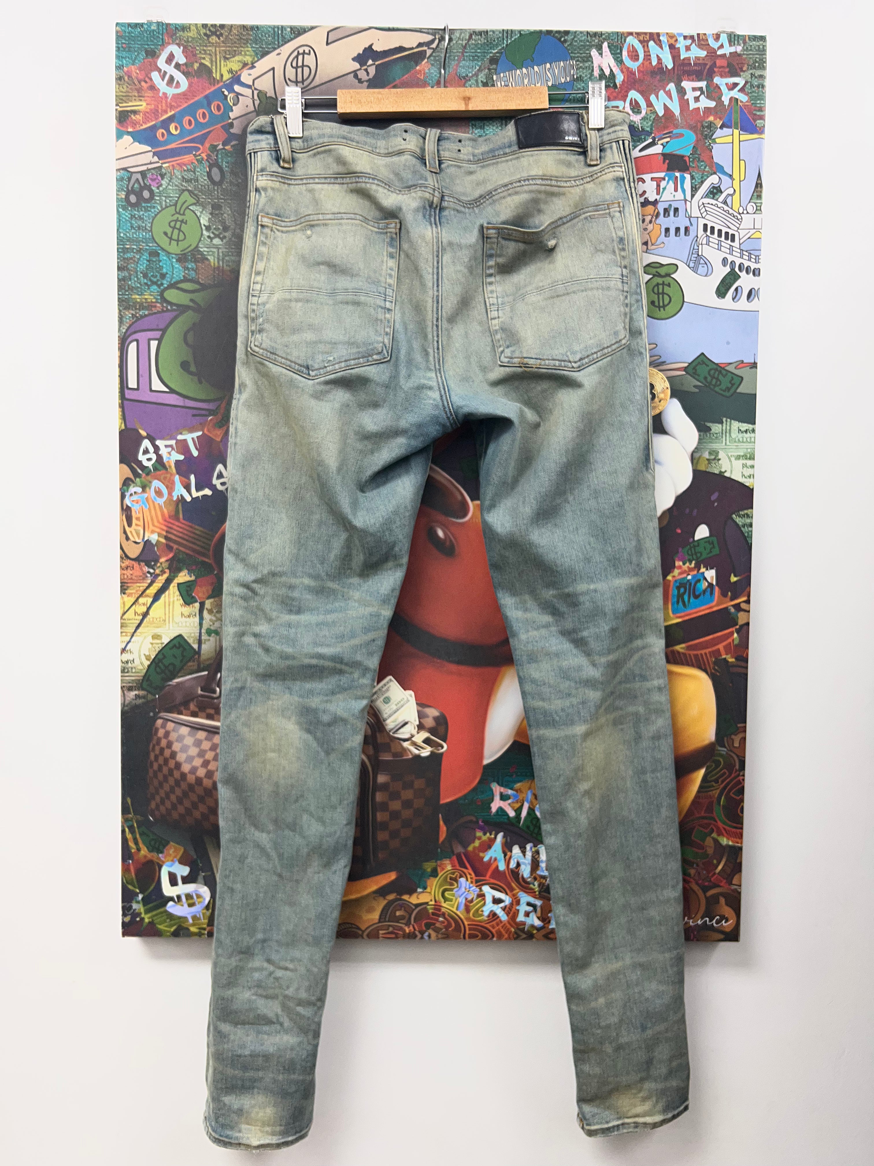 Amiri Vintage Wash Zipper Jeans