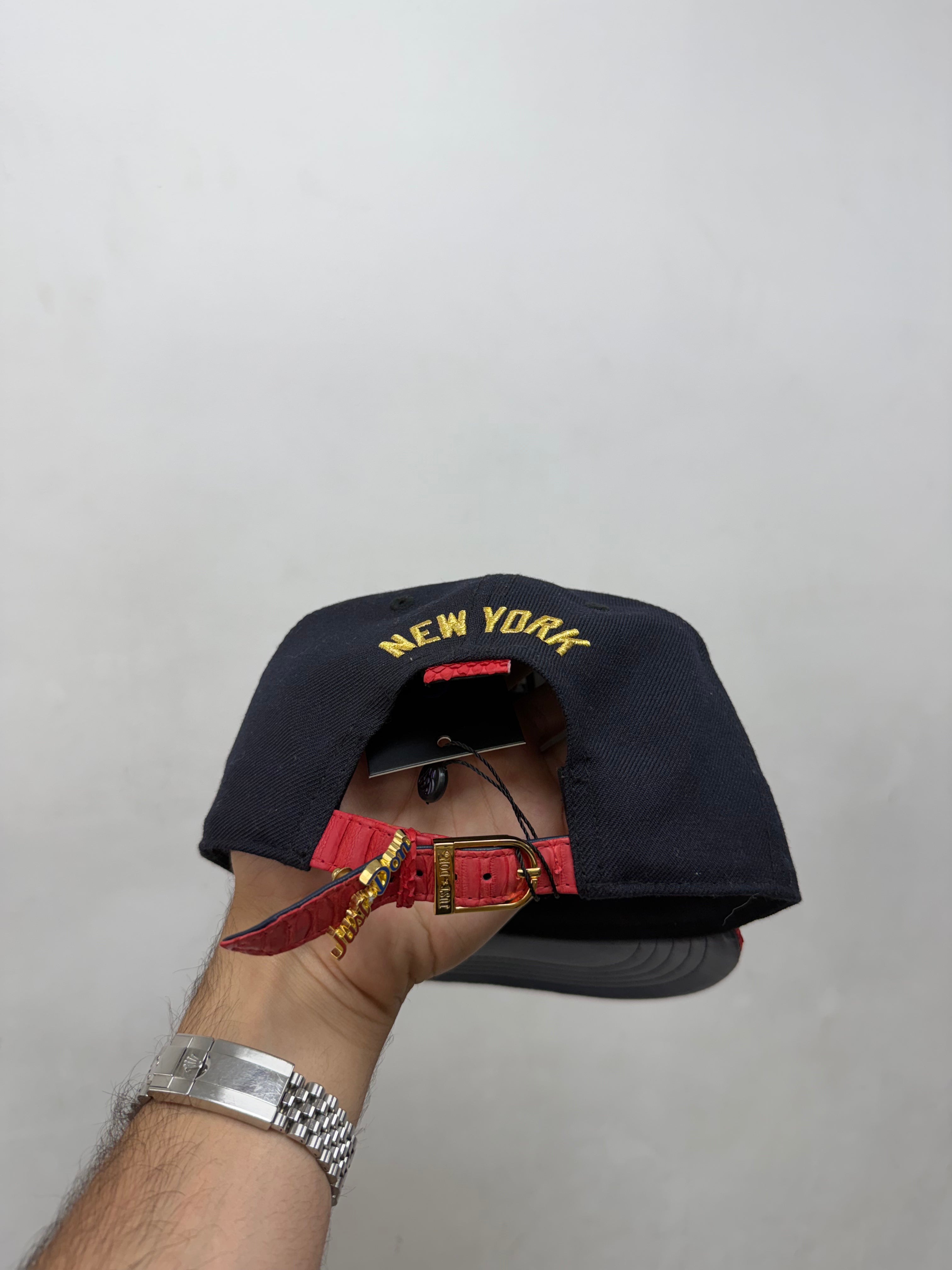 Just Don Navy Red NYC USA World Series Hat