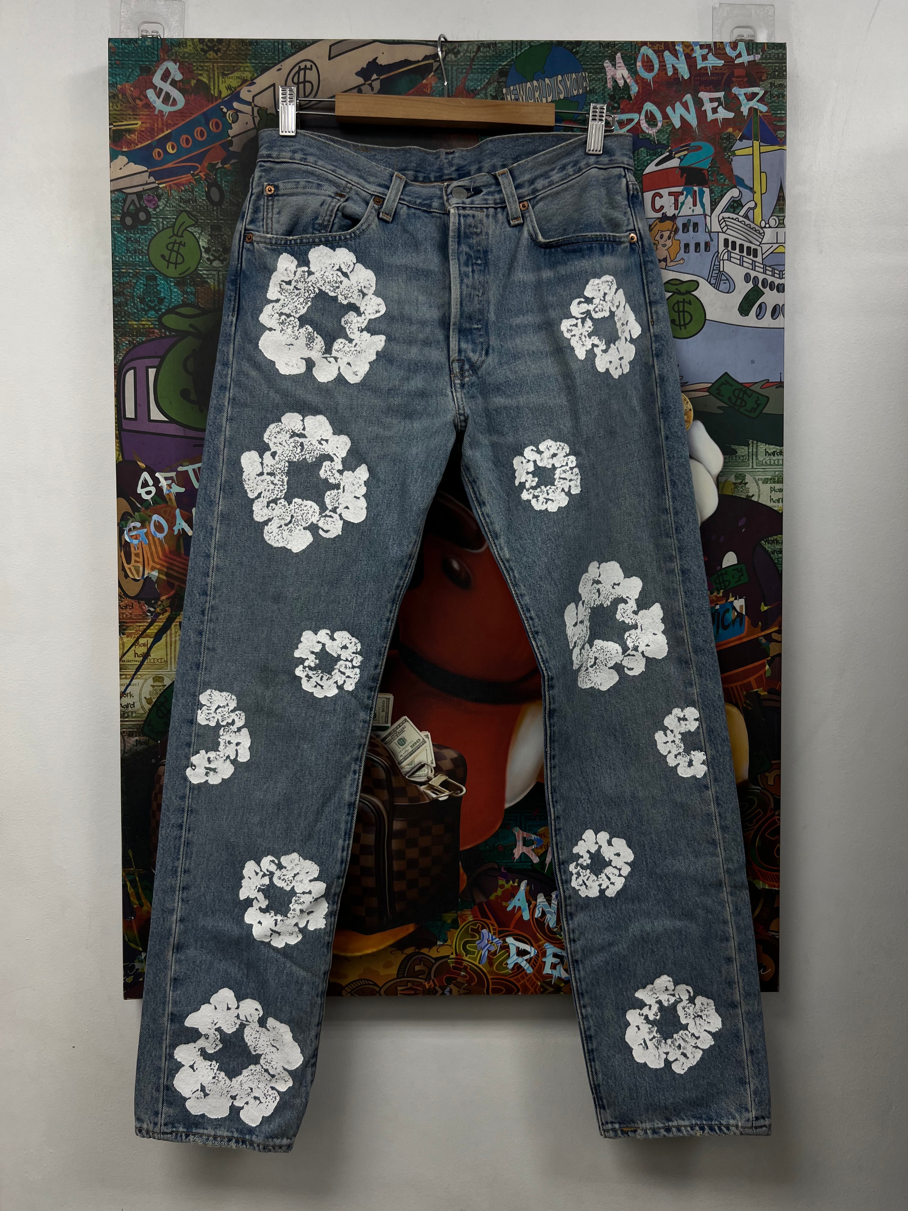 Denim Tears Light Wash Wreath Jeans