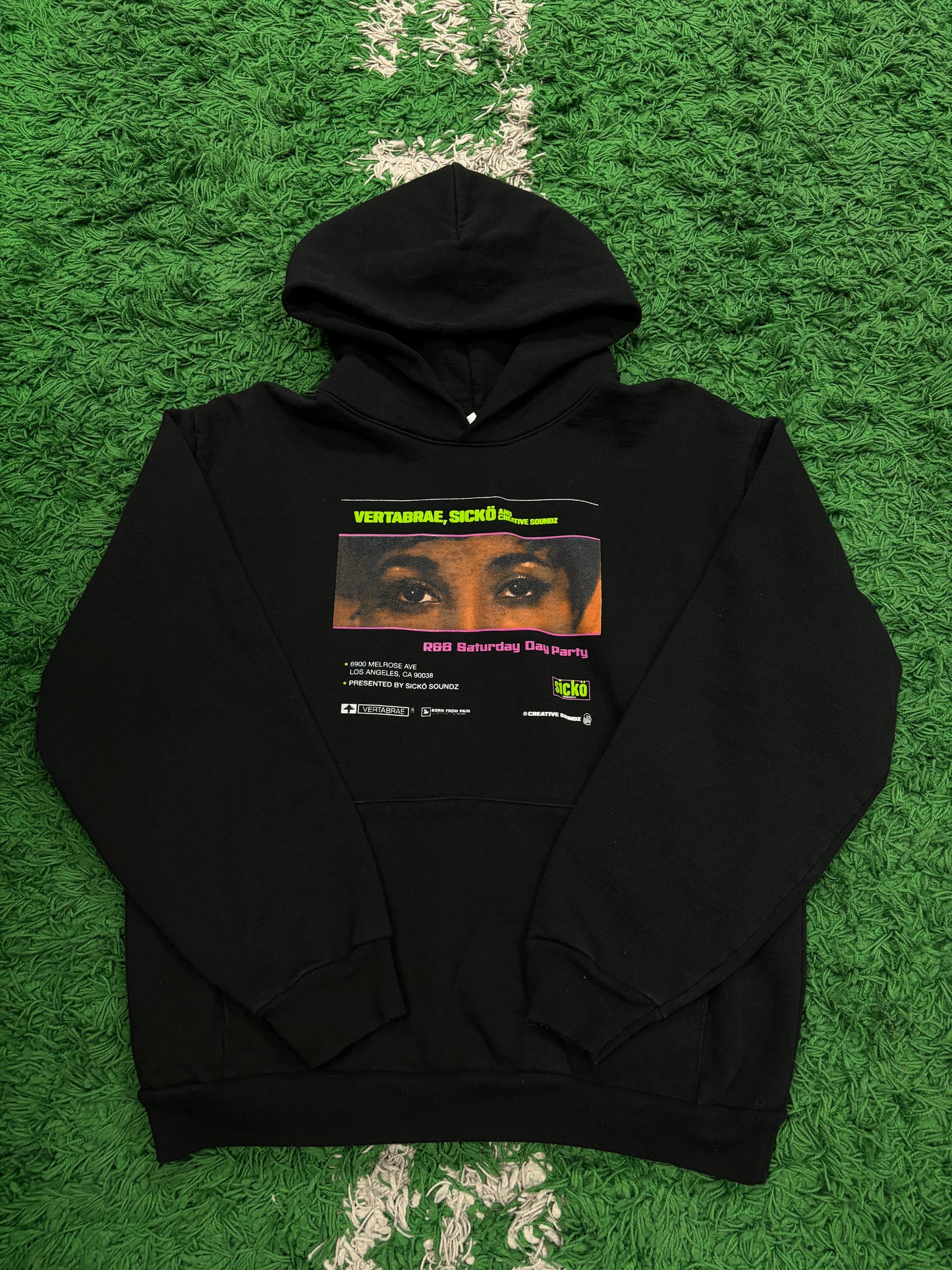 Vertabrae Sicko Hoodie Black Used LarGe N/A