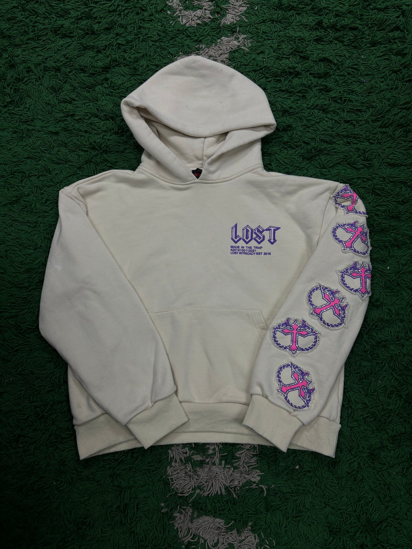 Lost Intricacy Cream Sweatsuit Used Small