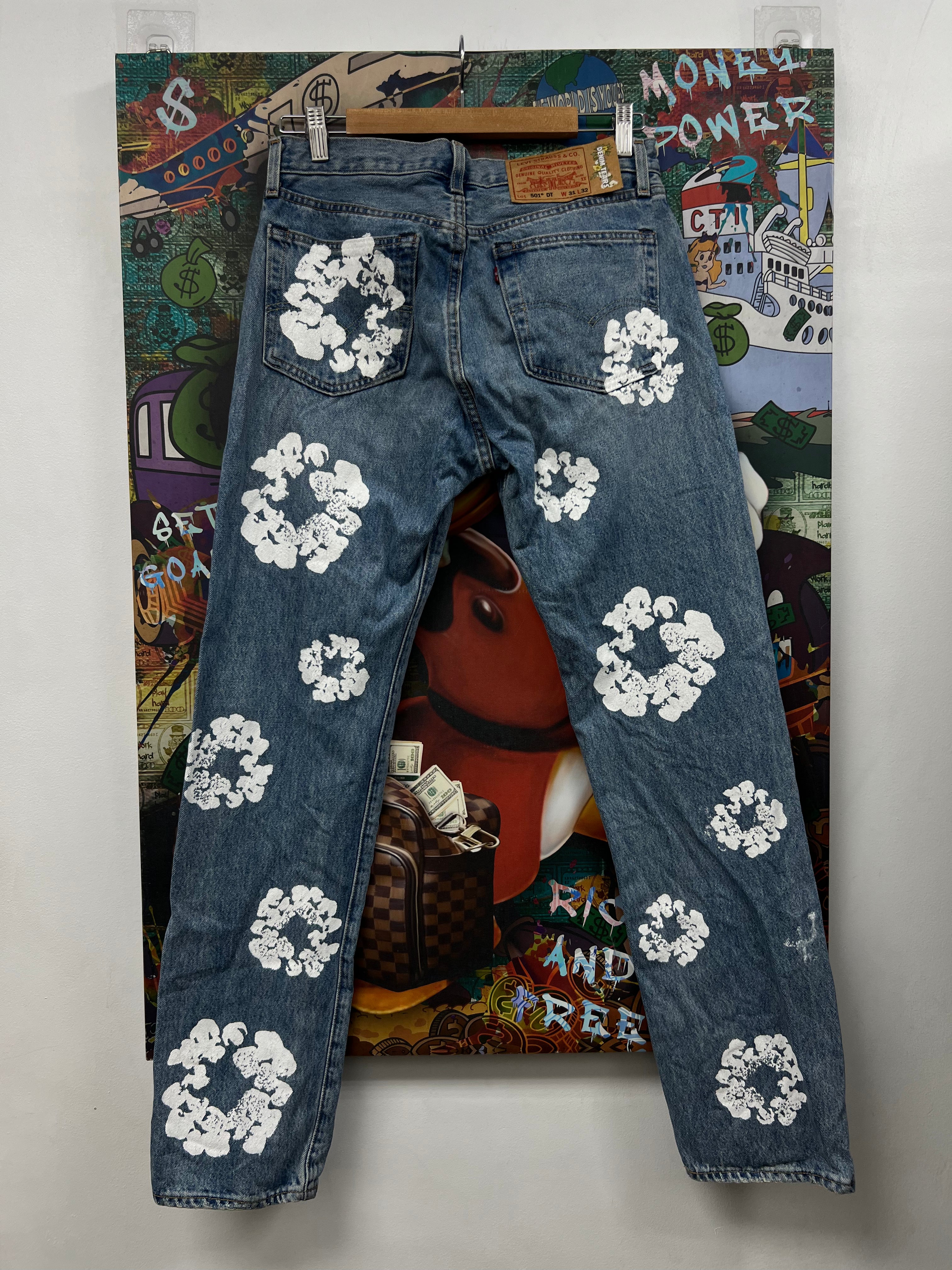 Denim Tears Light Wash Wreath Jeans