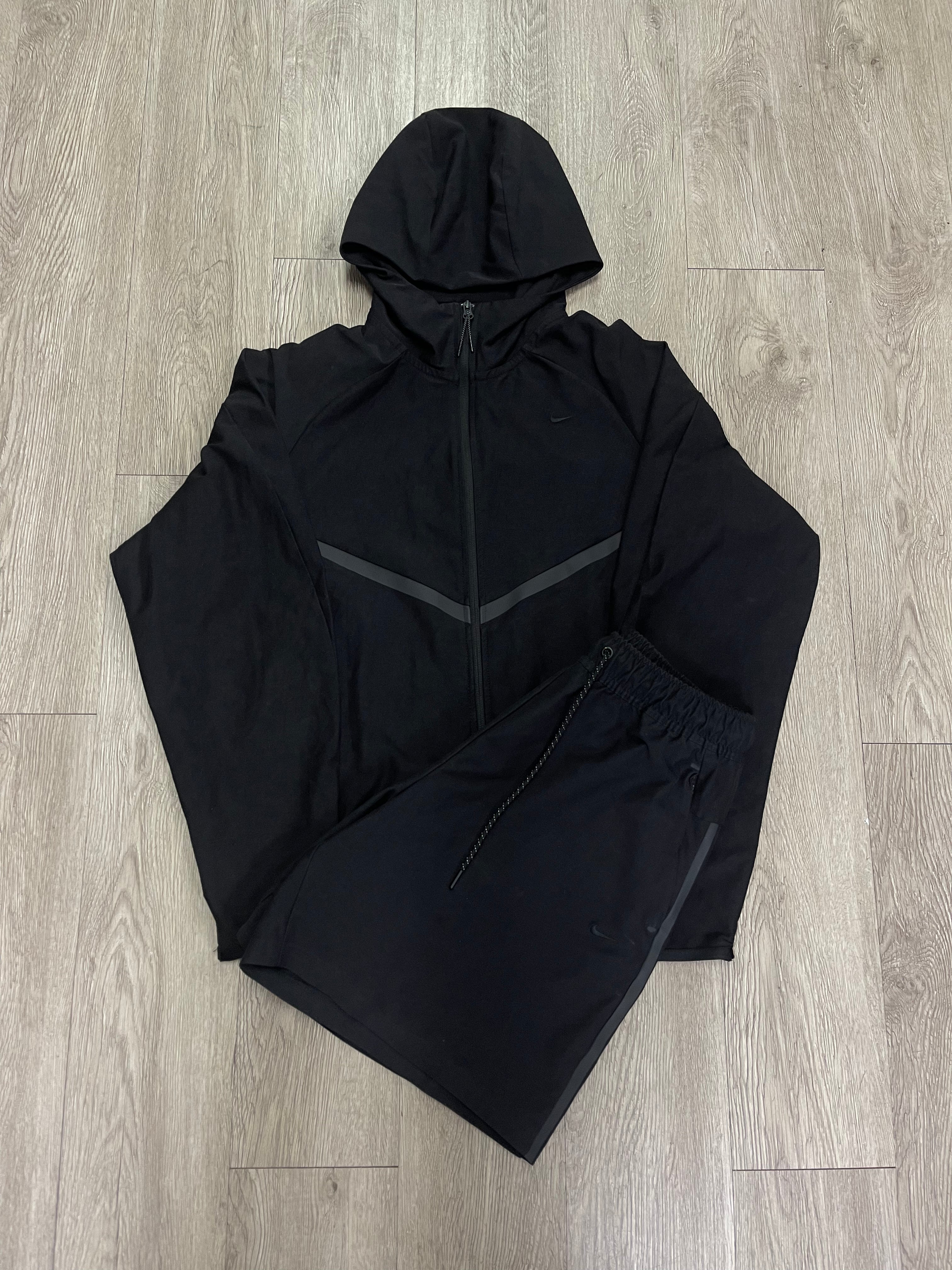 Nike Black Nylon Tech Shorts Sweatsuit