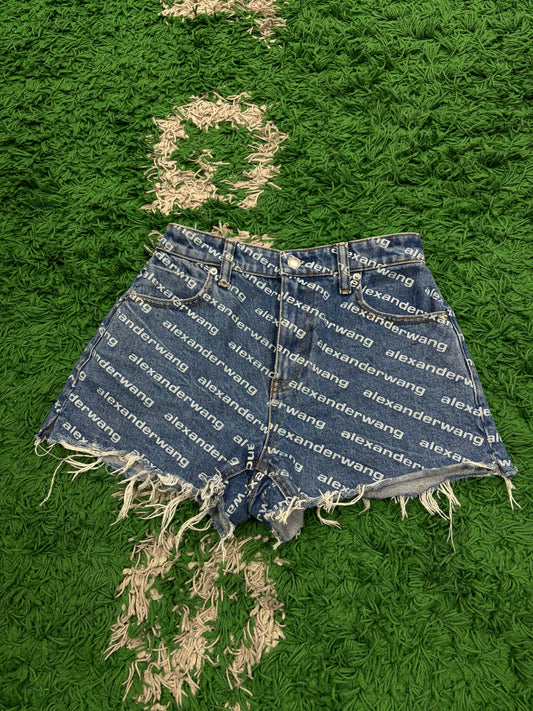 Alexander Wang Shorts Blue All Over Used 27