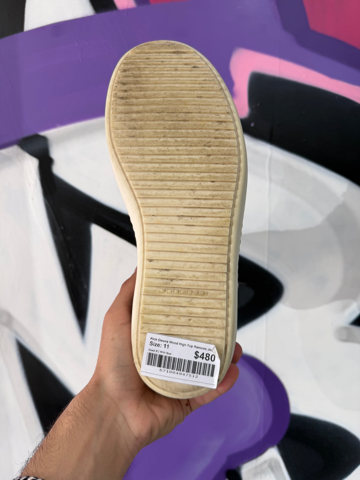 Rick Owens Wood High Top Ramone Jeans