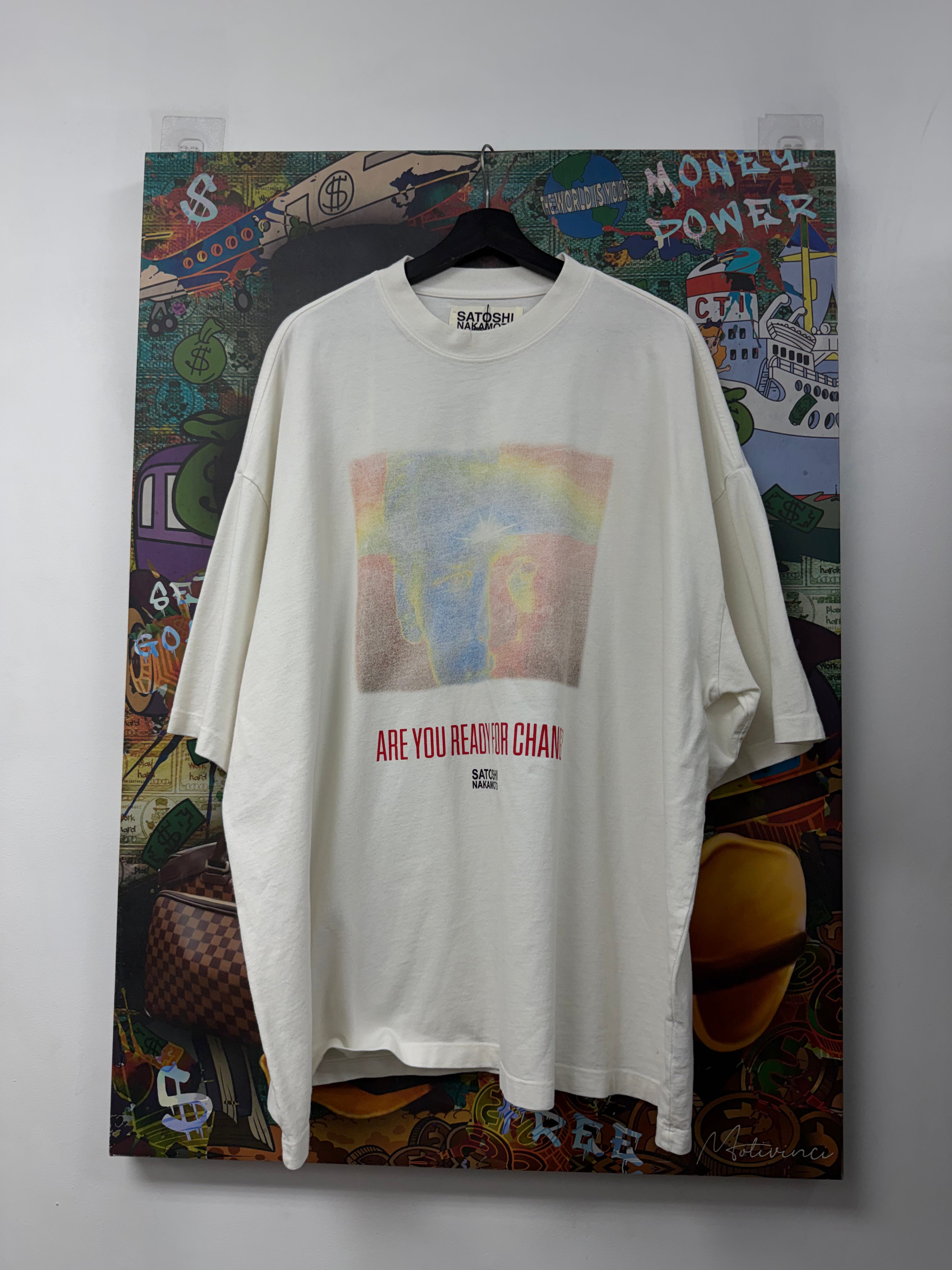 Satoshi Nakamoto White Ready For Change Tee