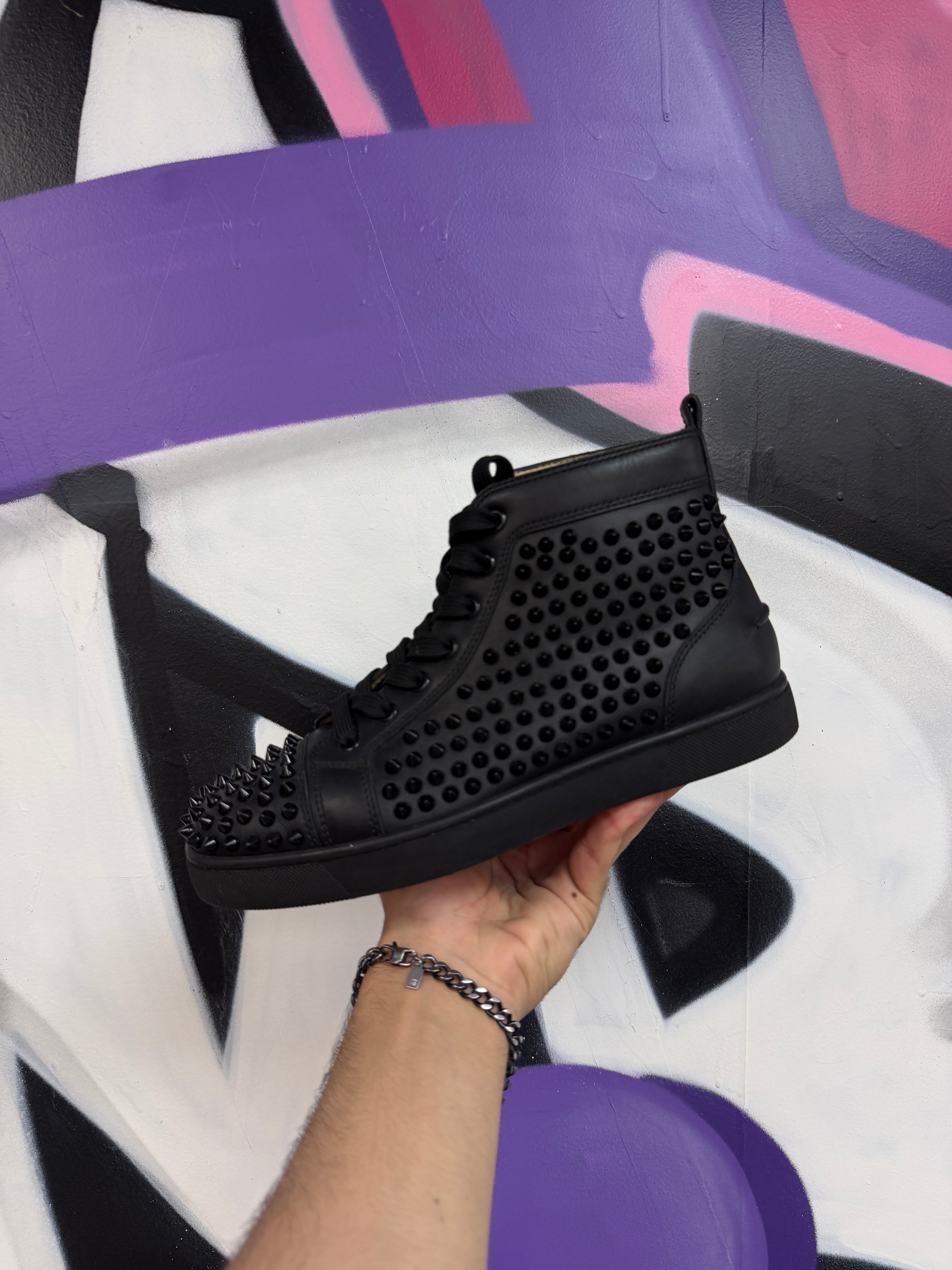 Christian Louboutin Spikes Black Sneaker
