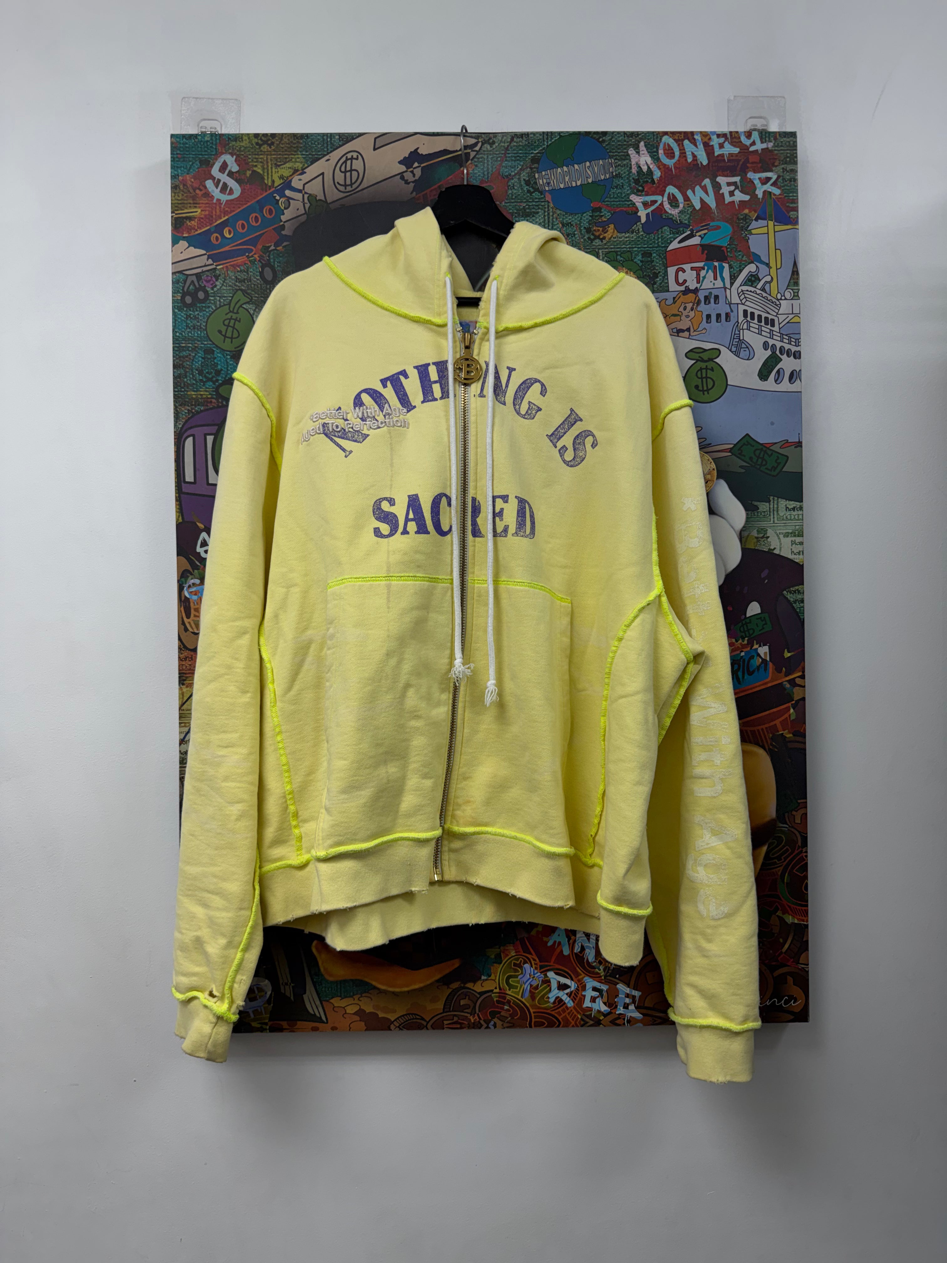 Better With Age Yellow Diane Zip Up Hoodie
