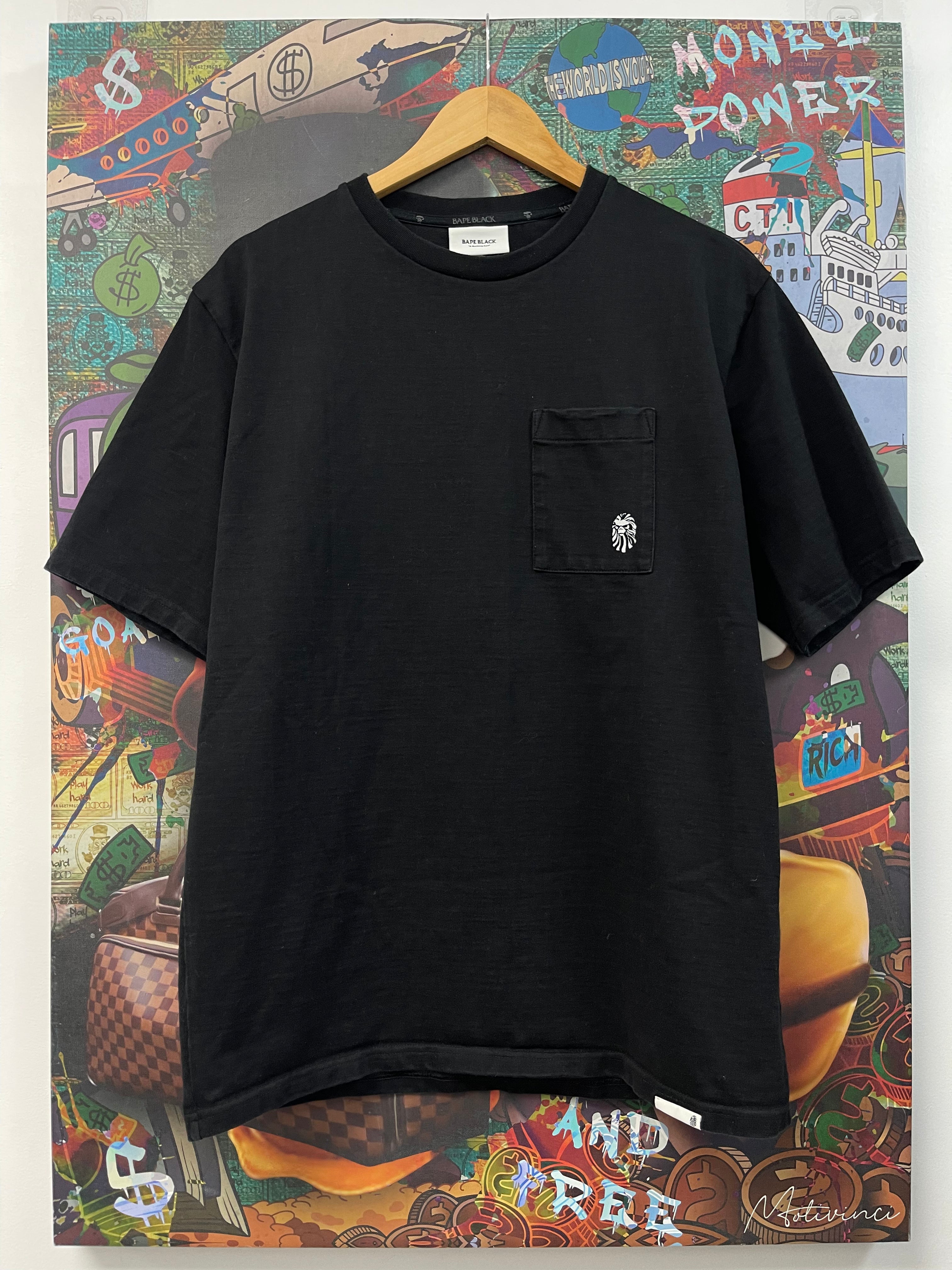 Bape Black Pocket Logo Tee