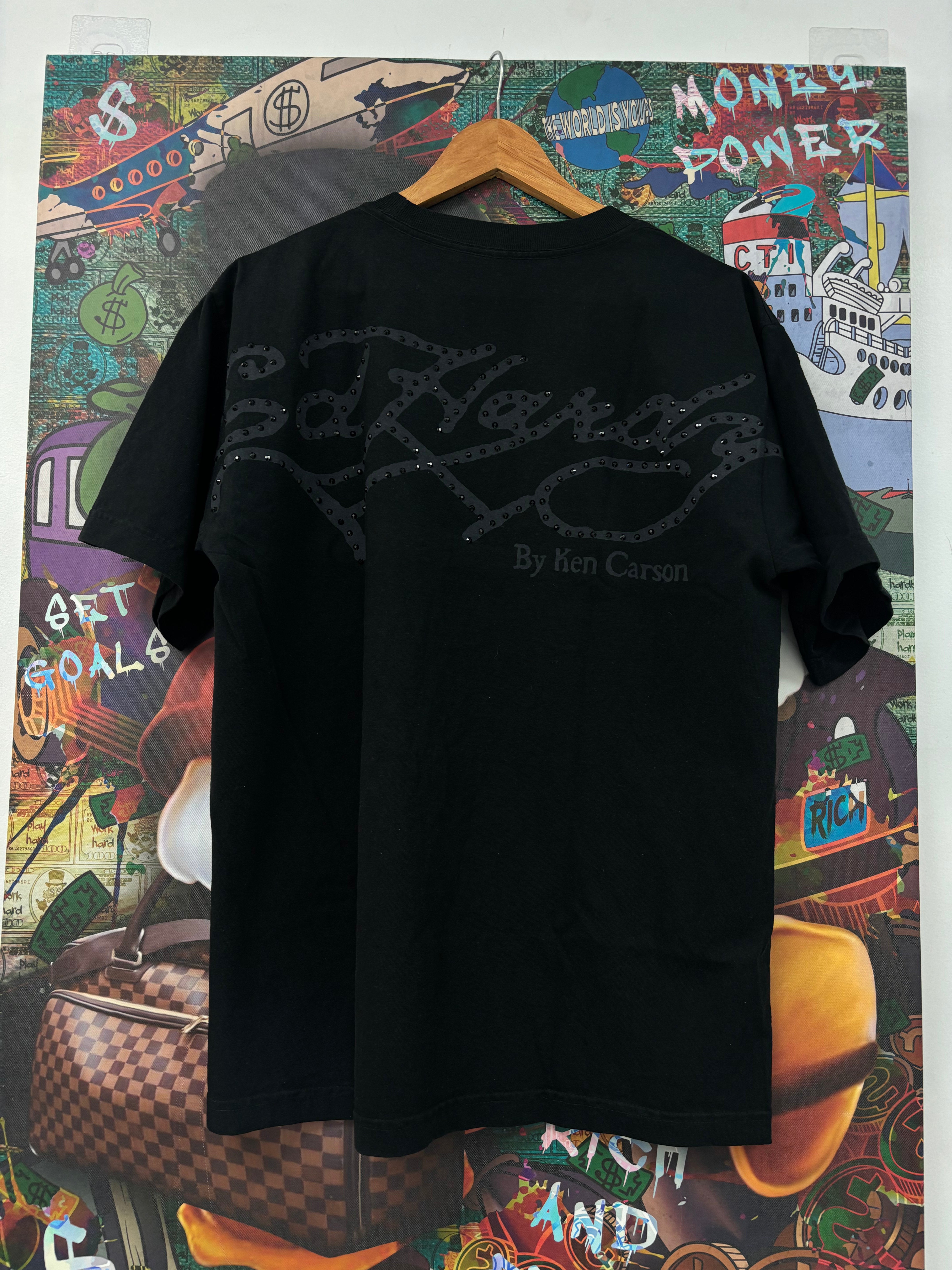 Ed Hardy x Ken Carson Hardcore Rhinestone Tee Black