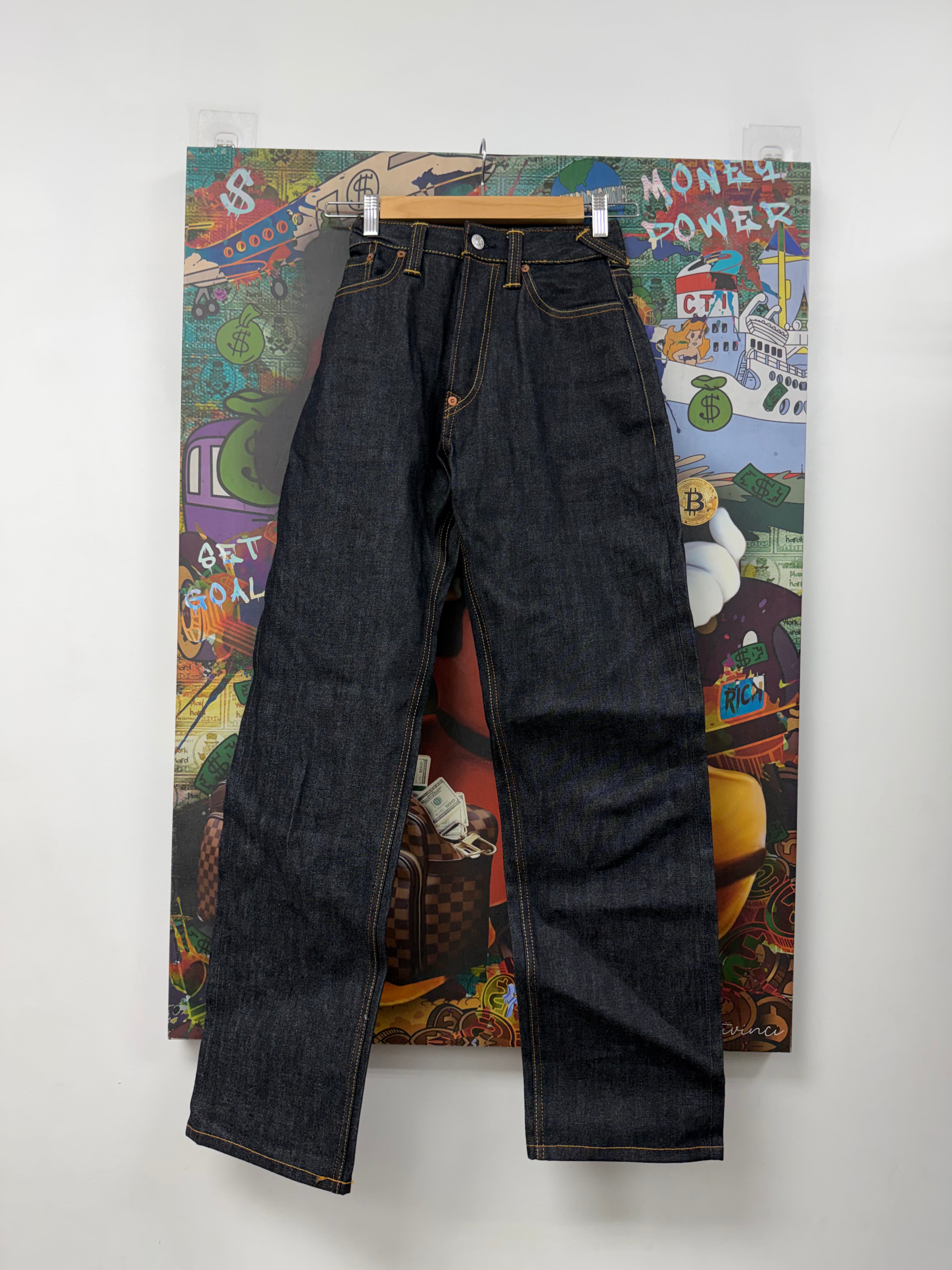 Evisu Dark Selvedge Cream (Altered Fits 26) Jeans