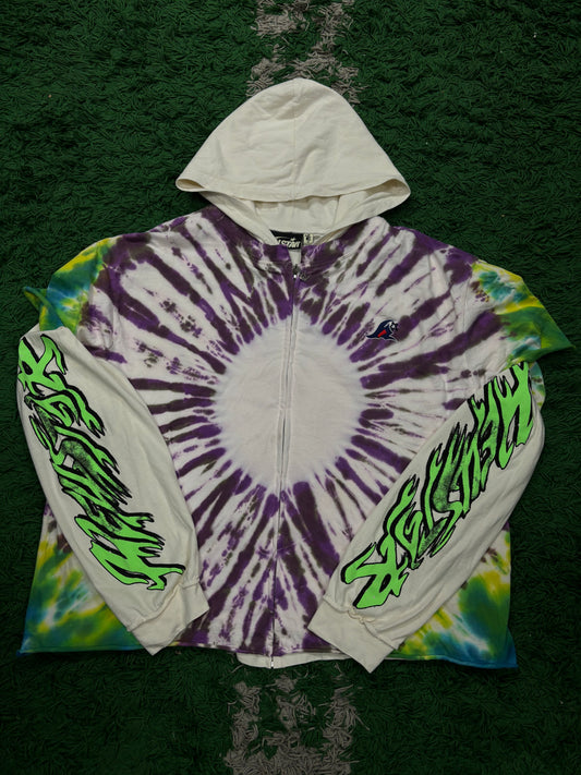 Hellstar Tie Dye Zip Up Multi New Small With Tags