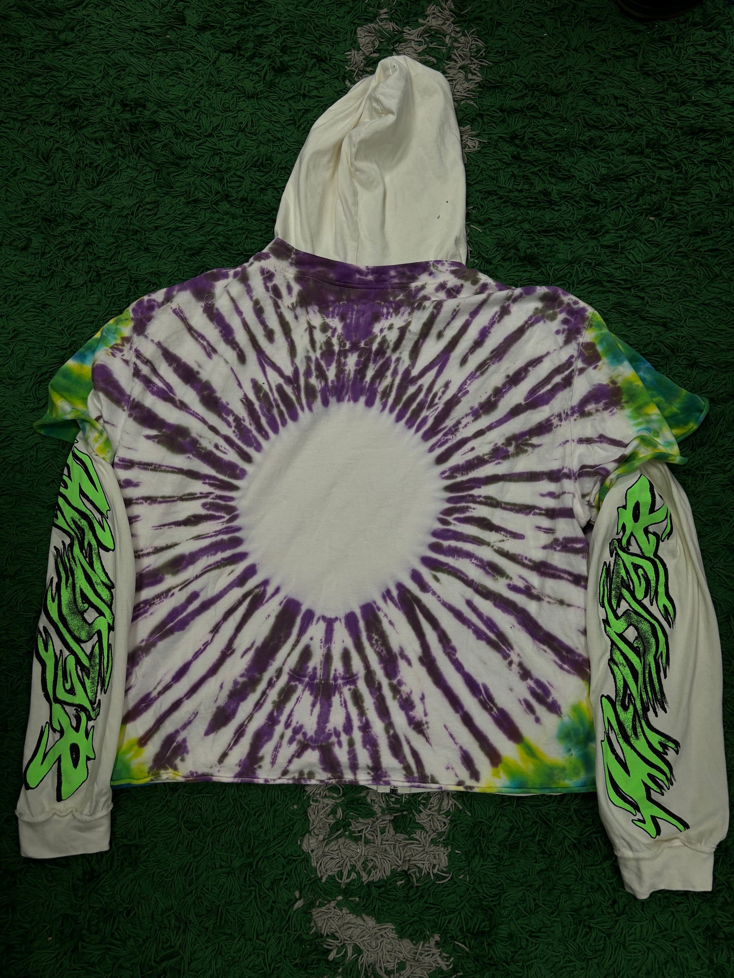 Hellstar Tie Dye Zip Up Multi New Small With Tags