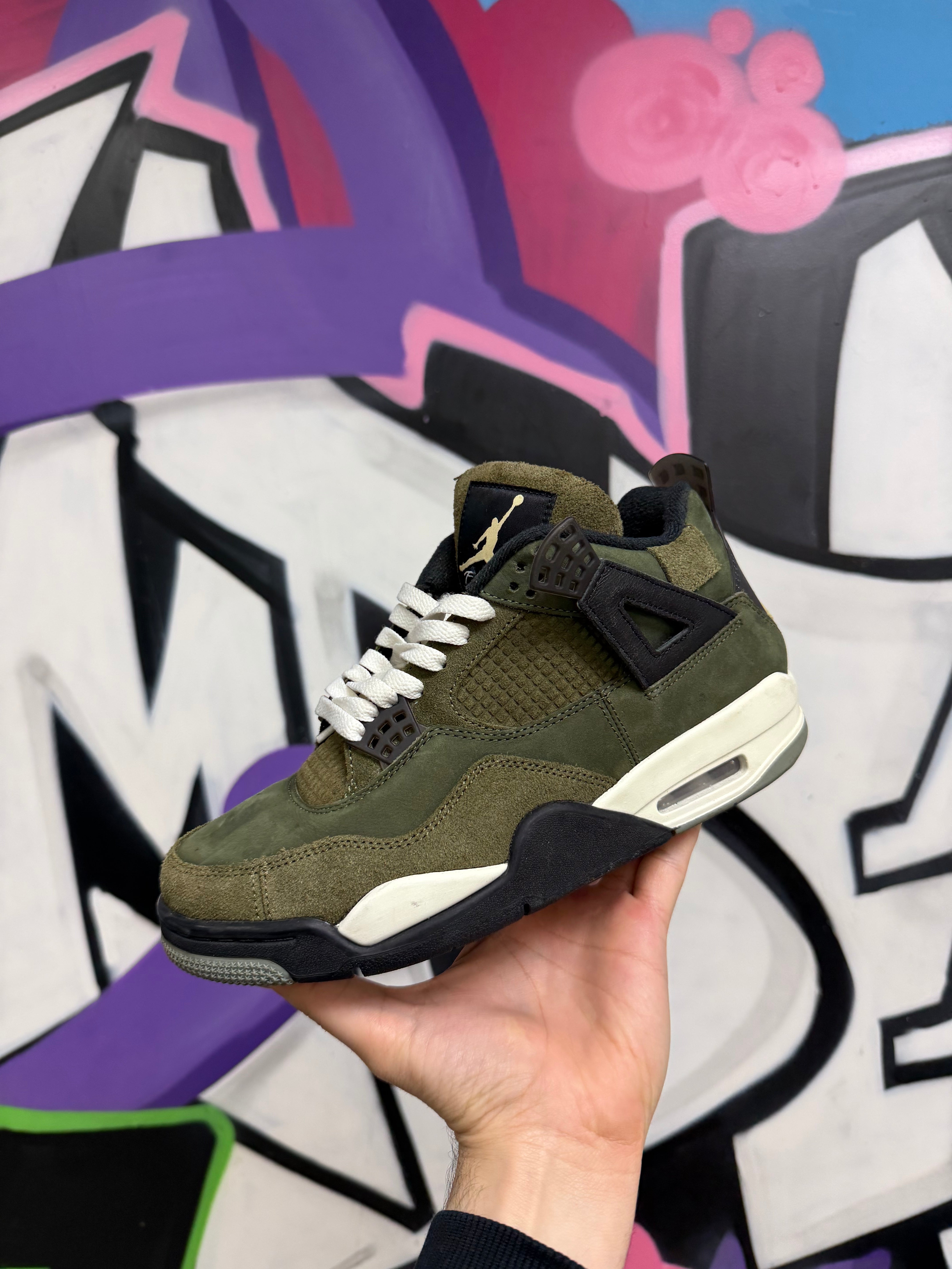 Jordan 4 Medium Olive Sneakers