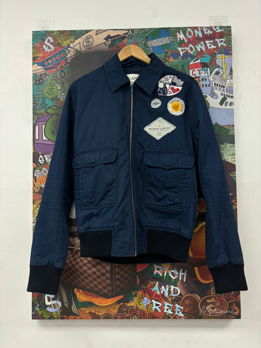 Lanvin Work Jacket Navy Patches Used 48 (Small) N/A