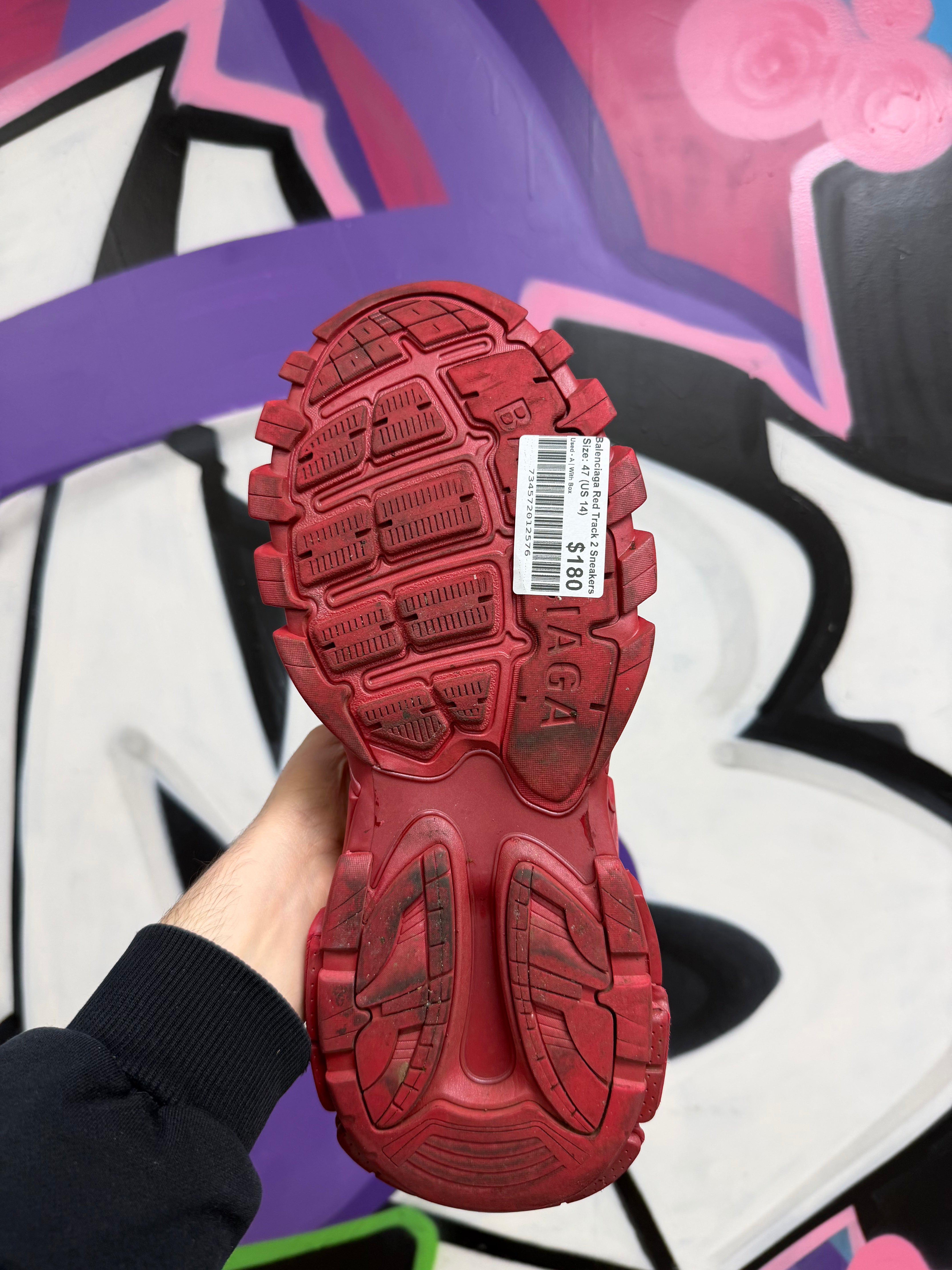 Balenciaga Red Track 2 Sneakers