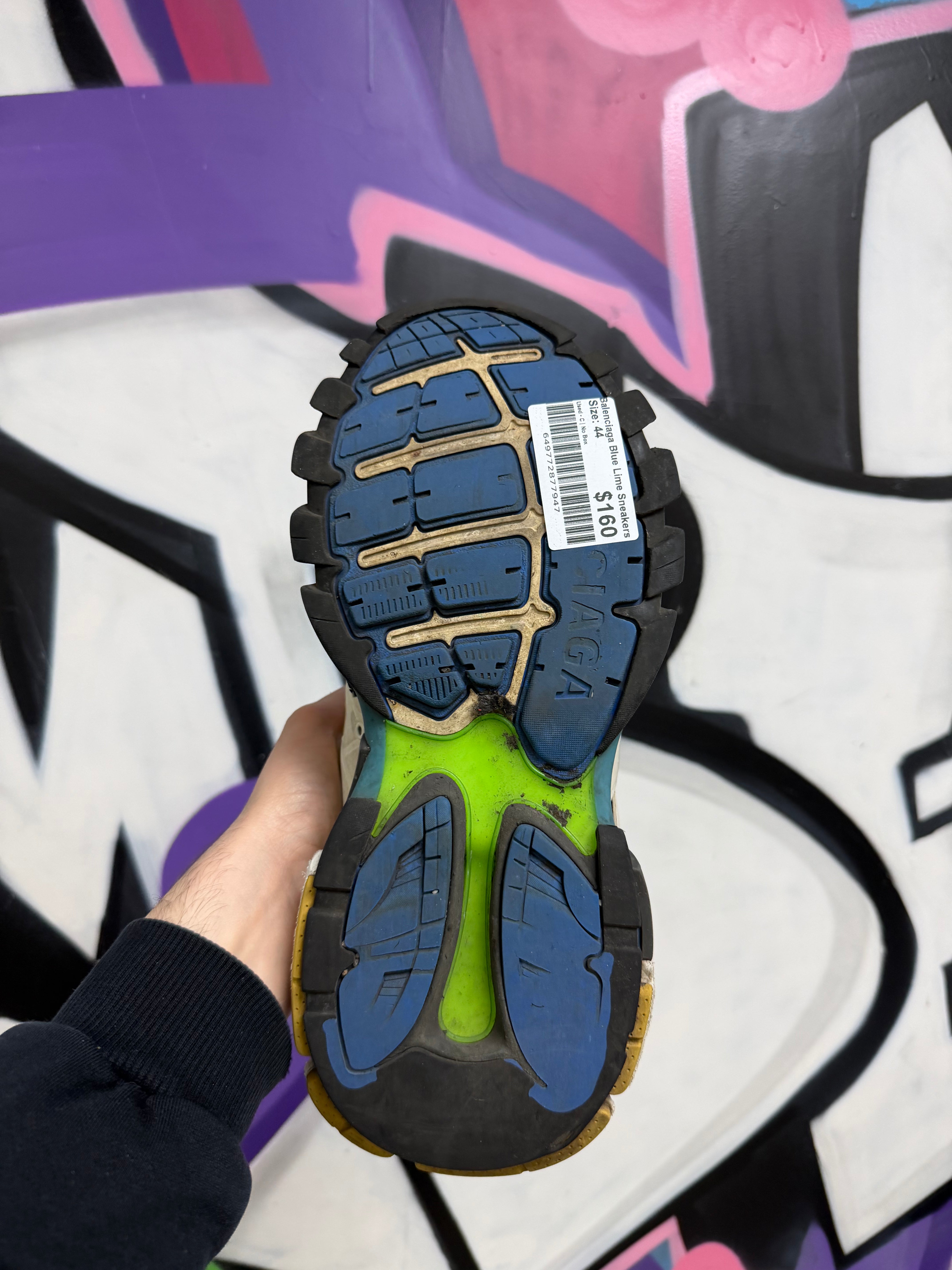 Balenciaga Blue Lime Sneakers