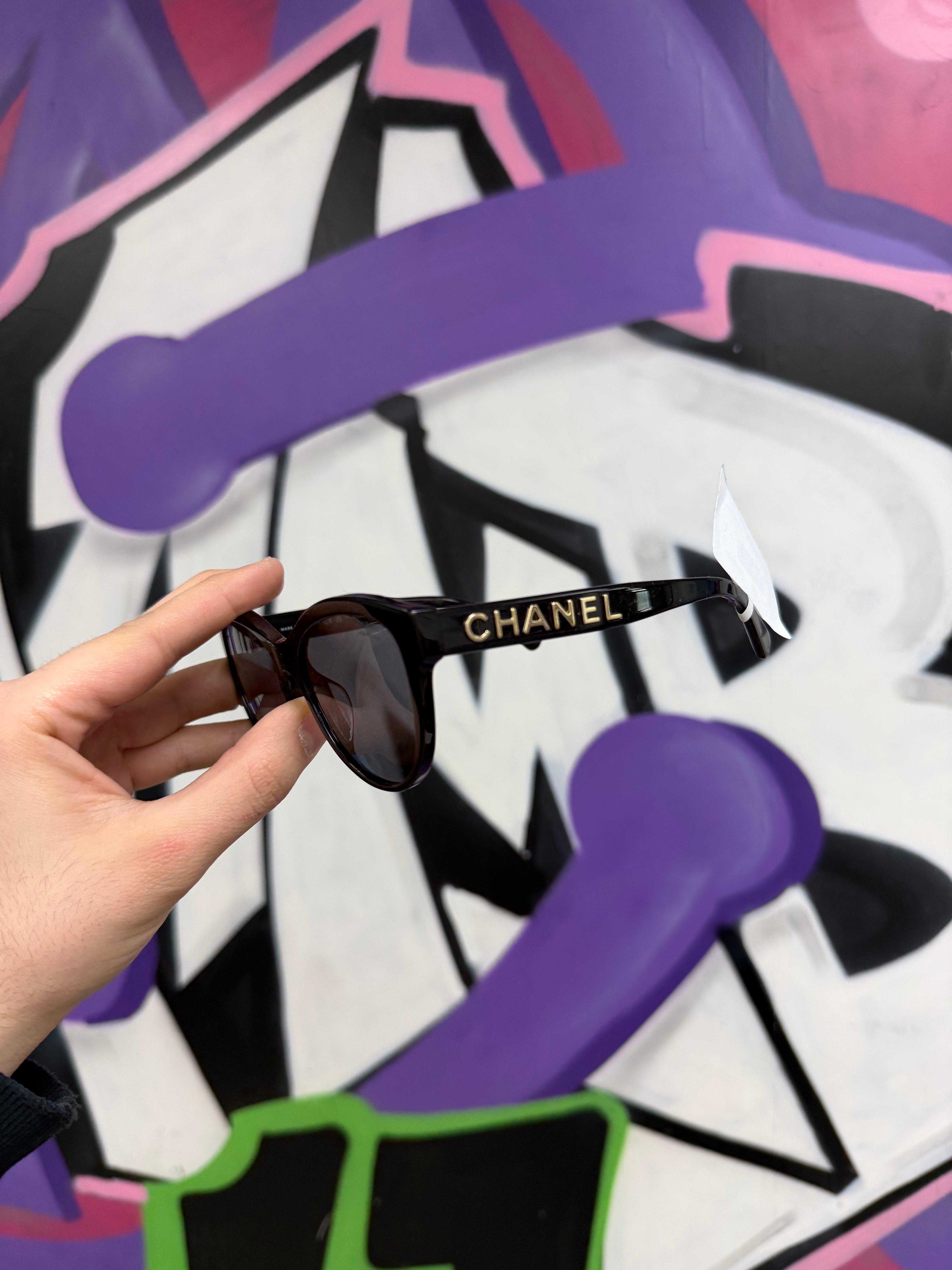 Chanel Black Pantos Sunglasses