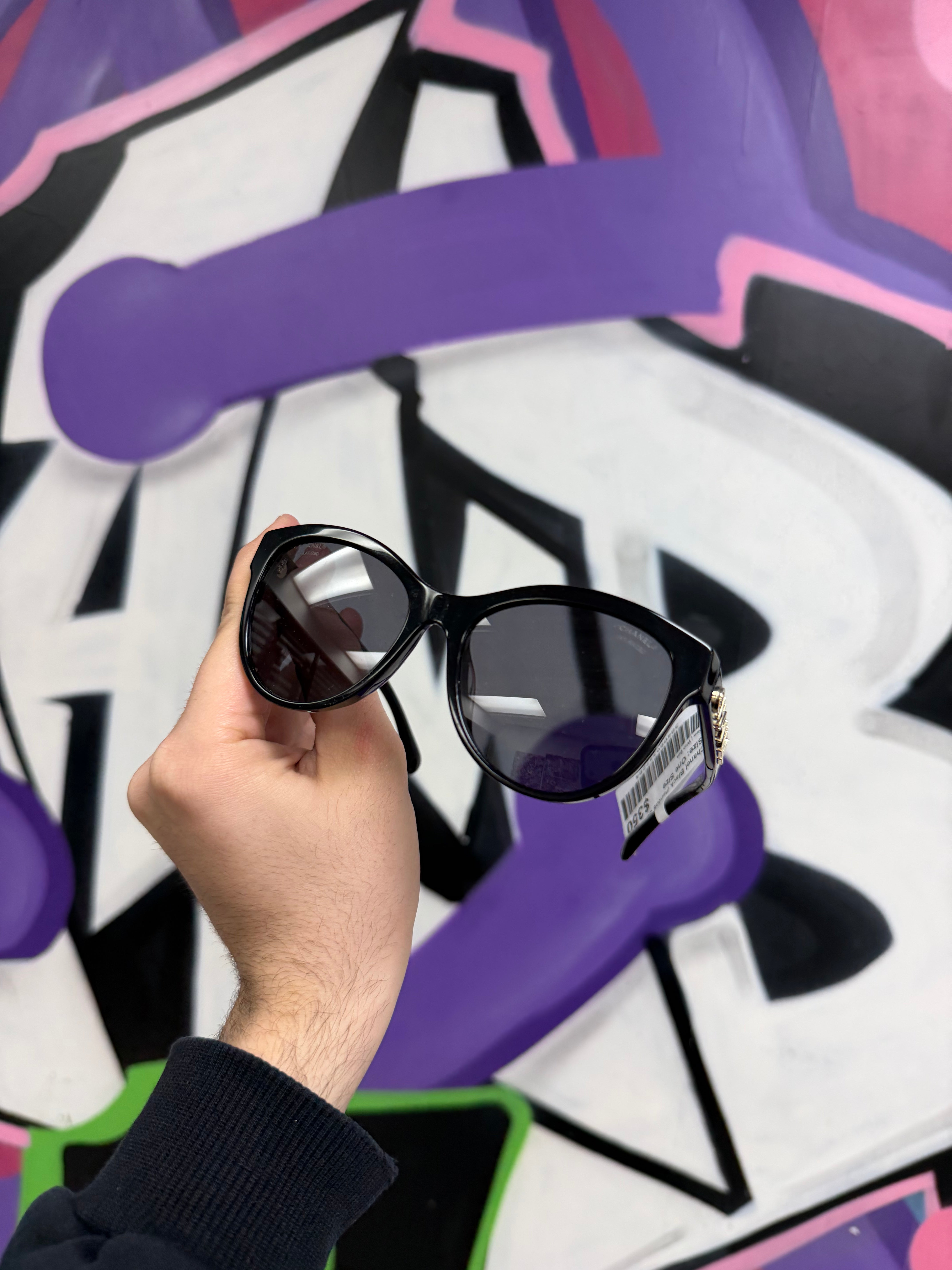 Chanel Black Pantos Sunglasses