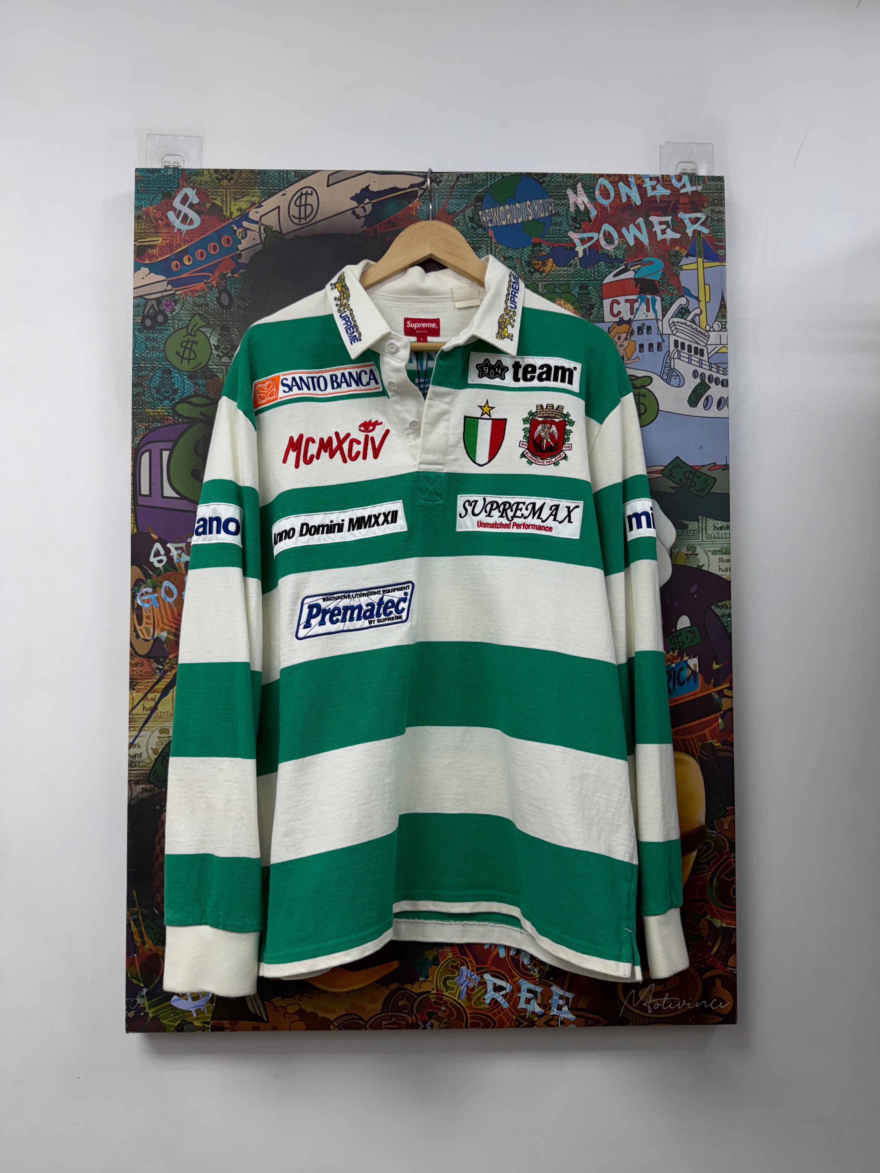 Supreme Italy White Striped Rugby
