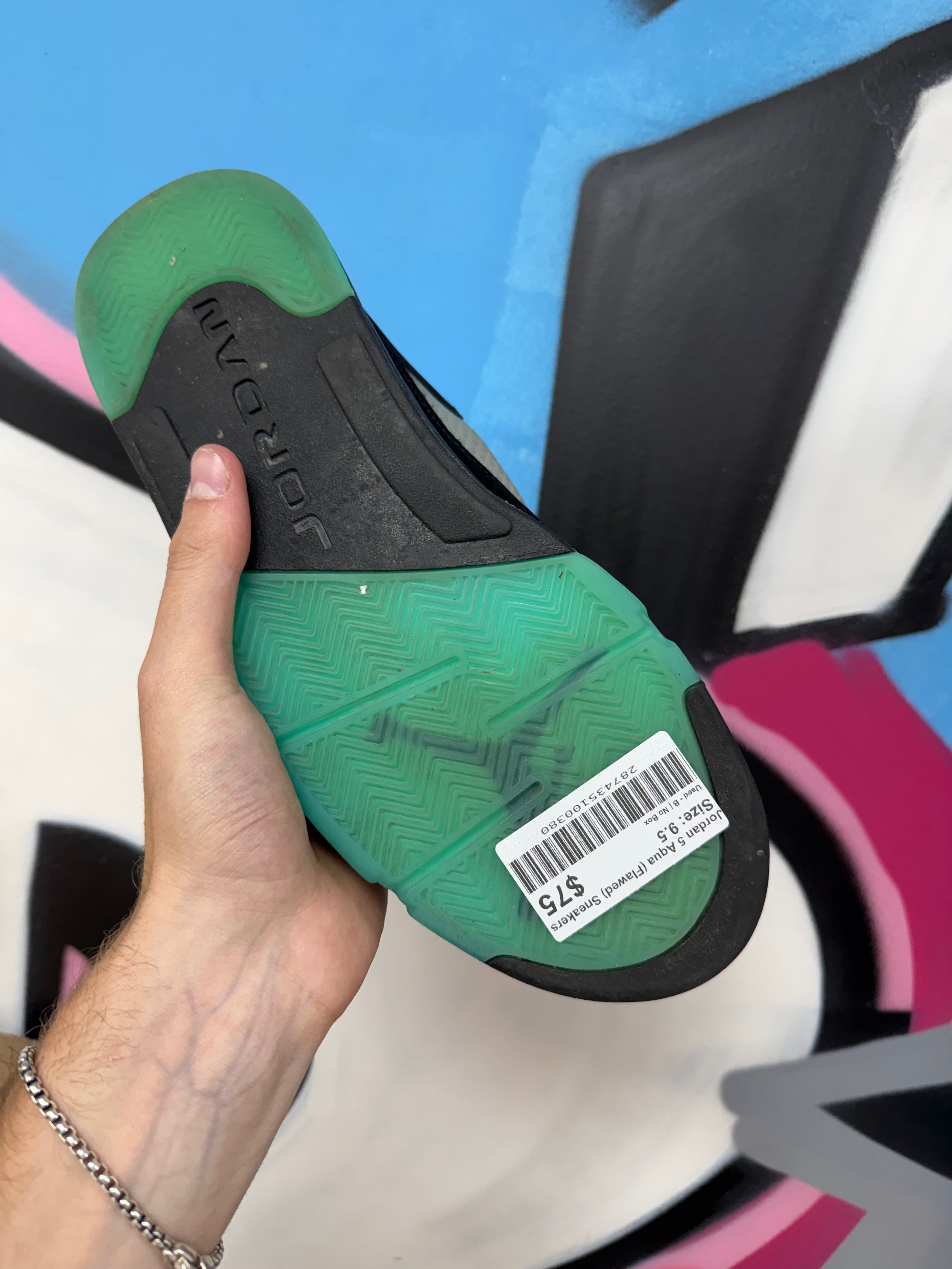 Jordan 5 Aqua (Flawed) Sneakers