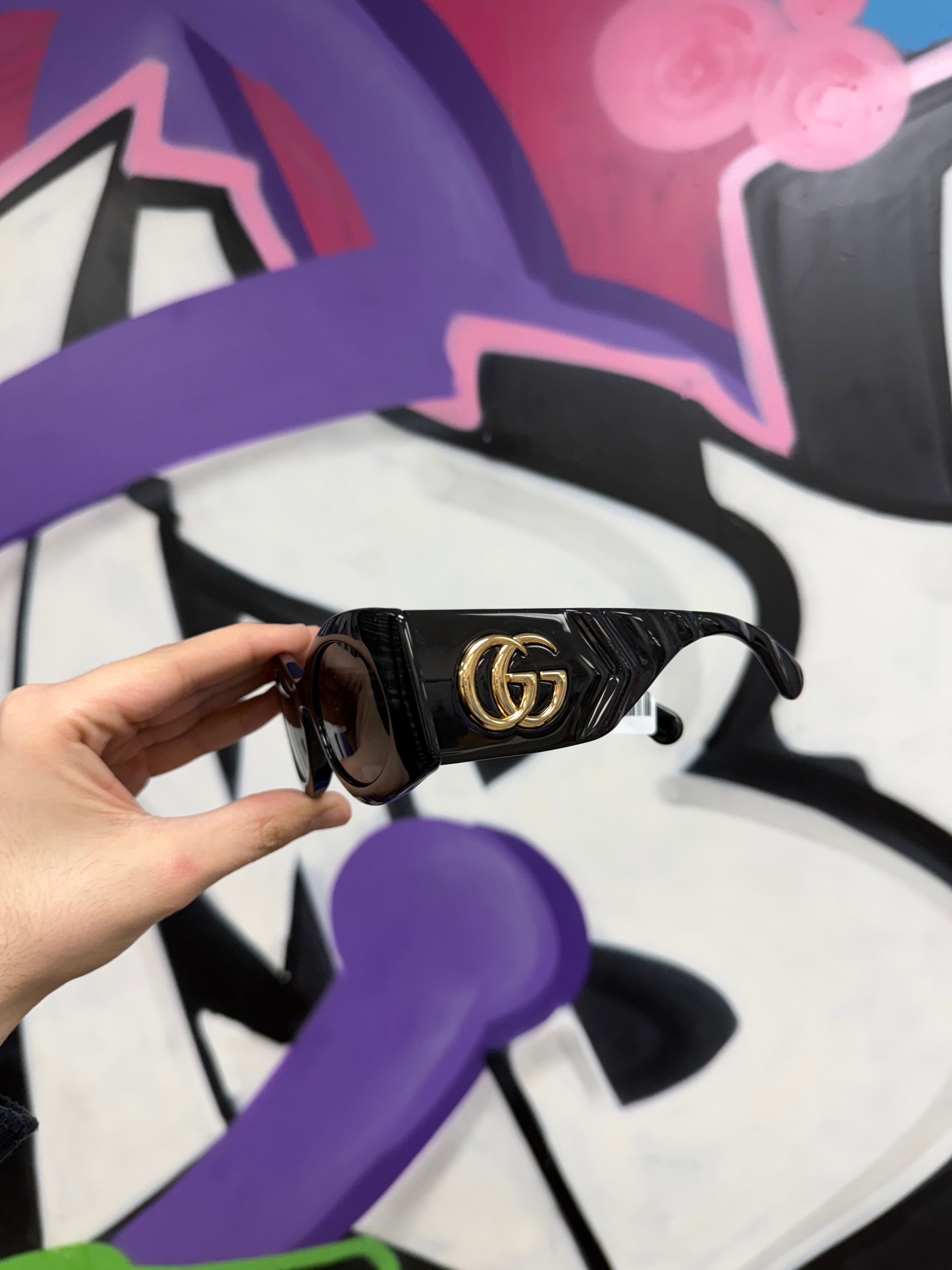Gucci Oversized Rectangular Acetate Sunglasses