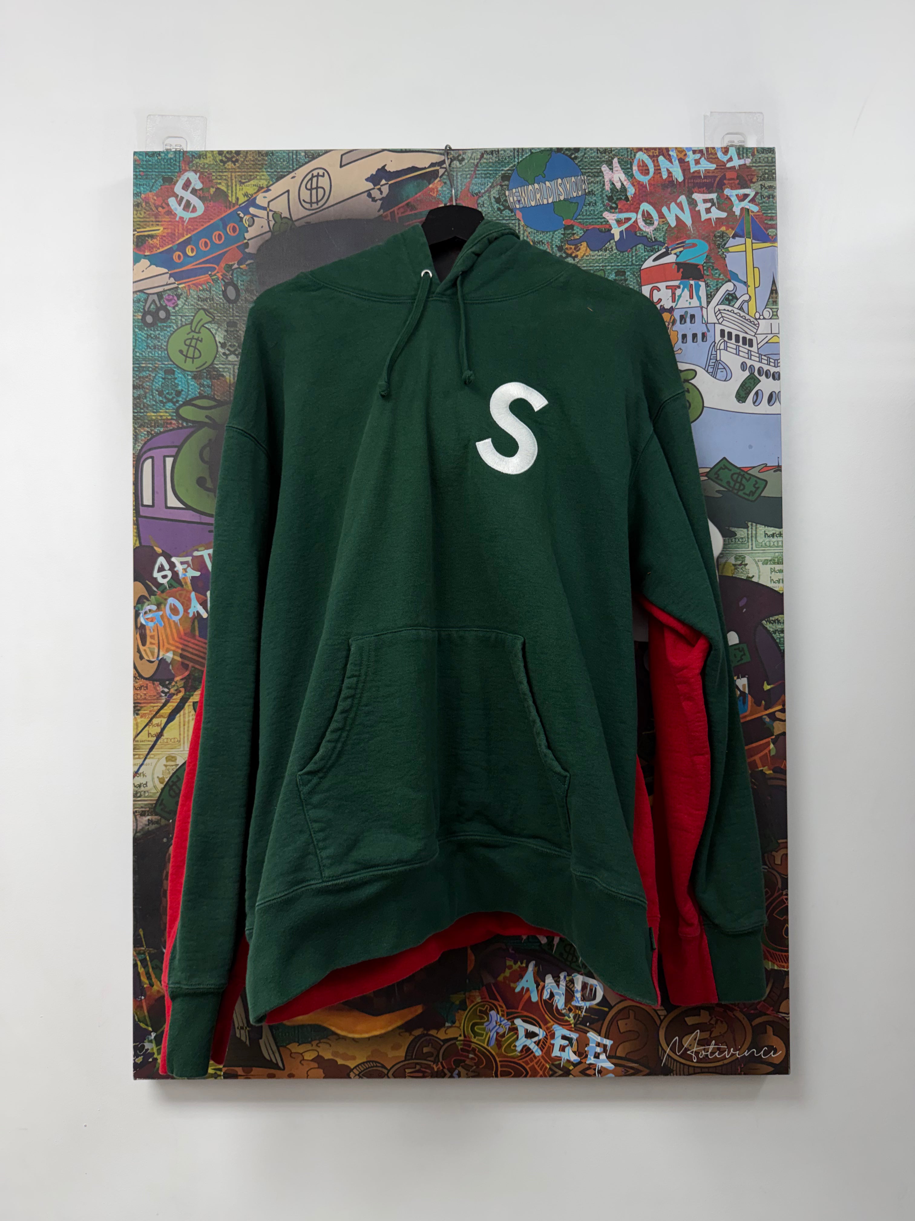 Supreme Green Red S Hoodie