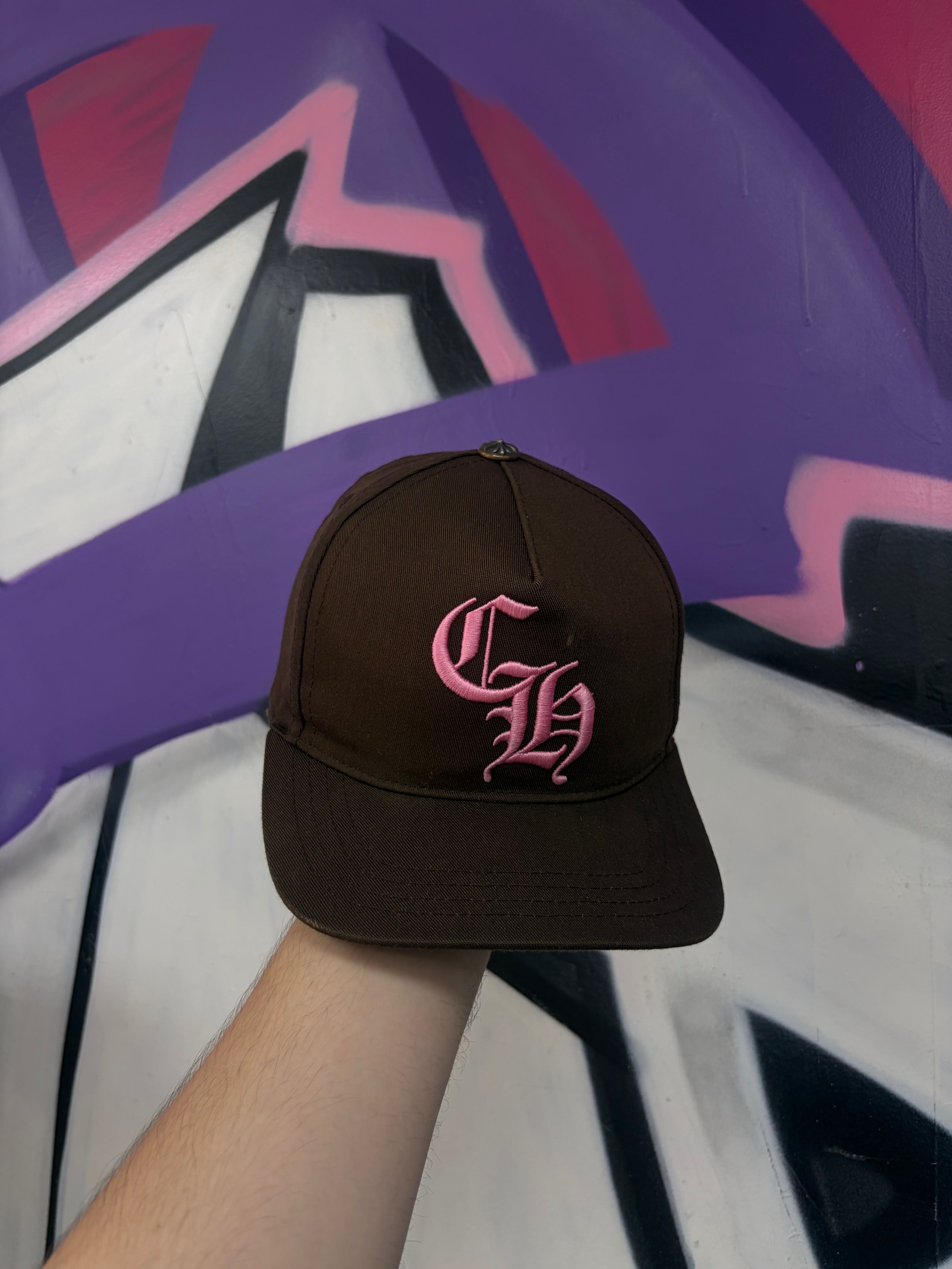 Chrome Hearts Brown Pink Baseball Trucker Hat