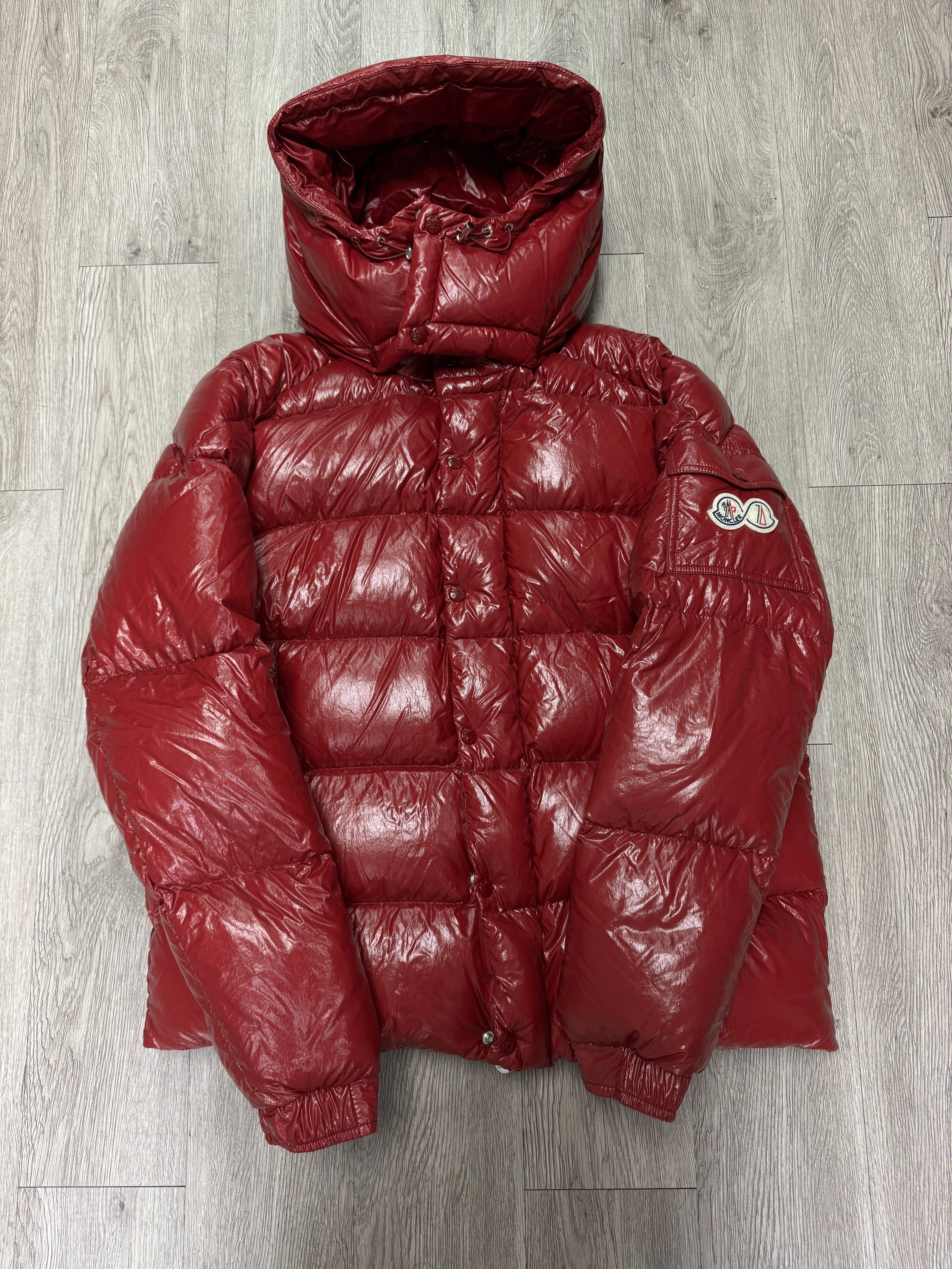 Moncler Burgundy Dual Logo Anniversary (5) Jacket