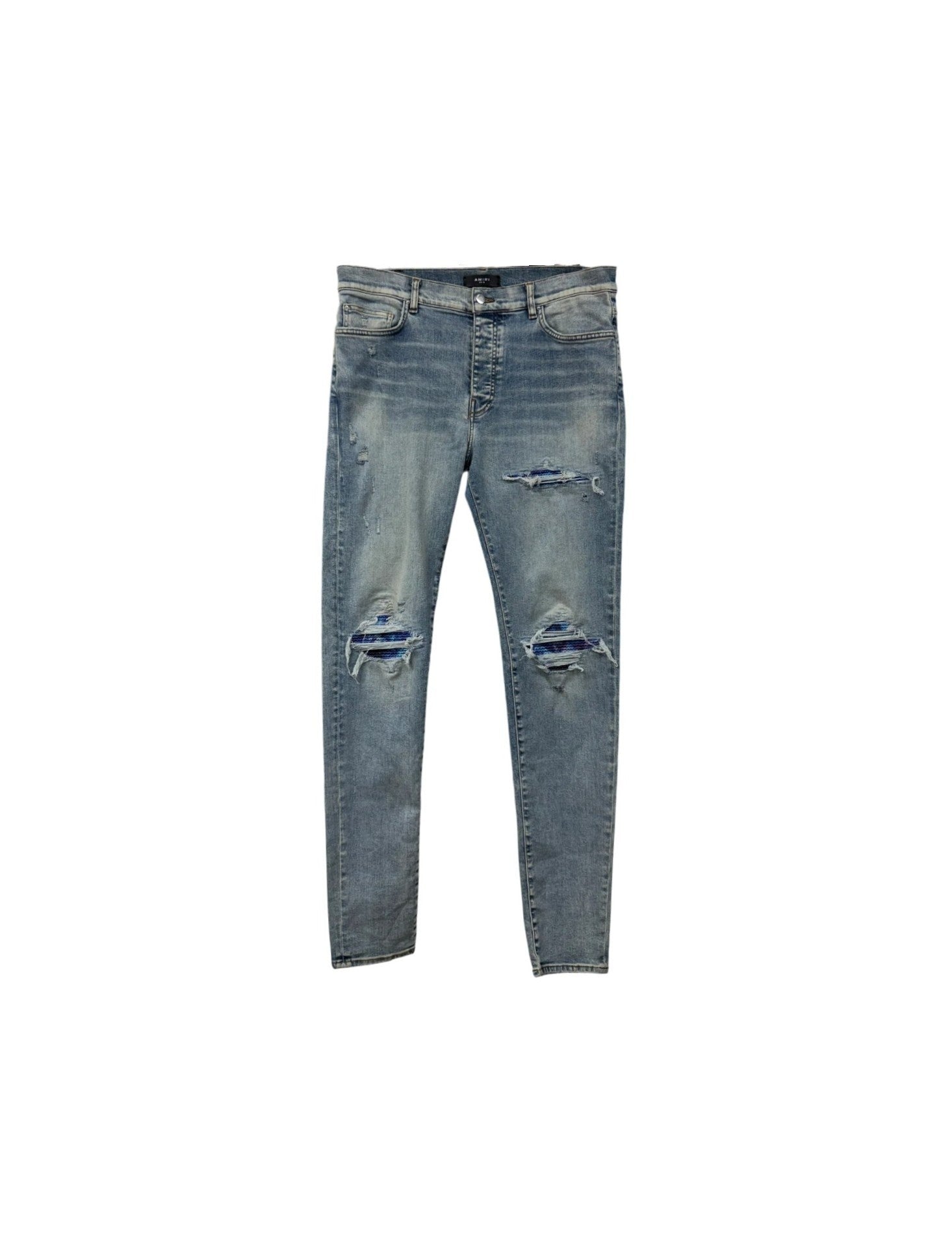Amiri "MX1" Aqua Patch Stone Wash Jeans