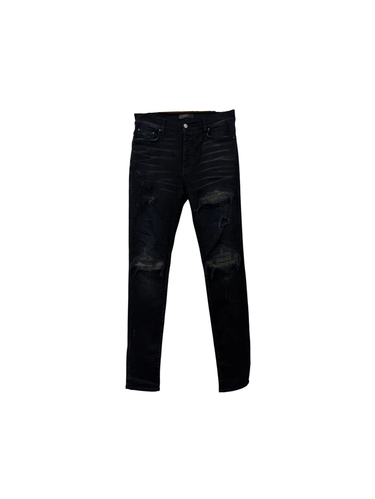 Amiri "MX1" Camo Patch Black Wash Jeans