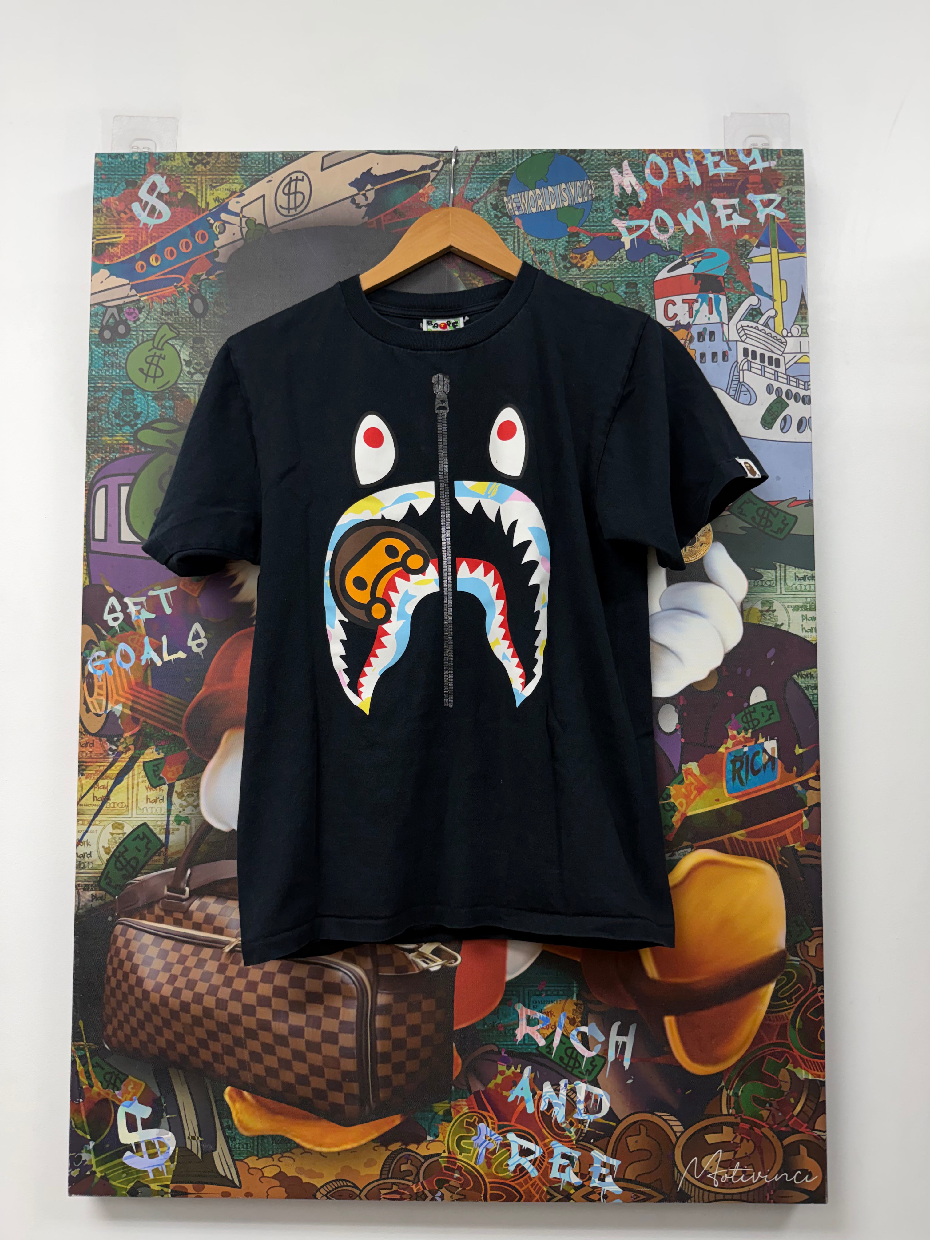 BAPE Multi Camo Baby Milo Shark Tee