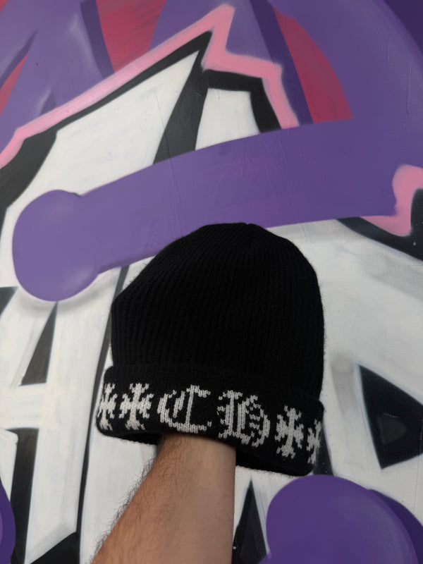 Chrome Hearts Black Big Daddy Cashmere Beanie