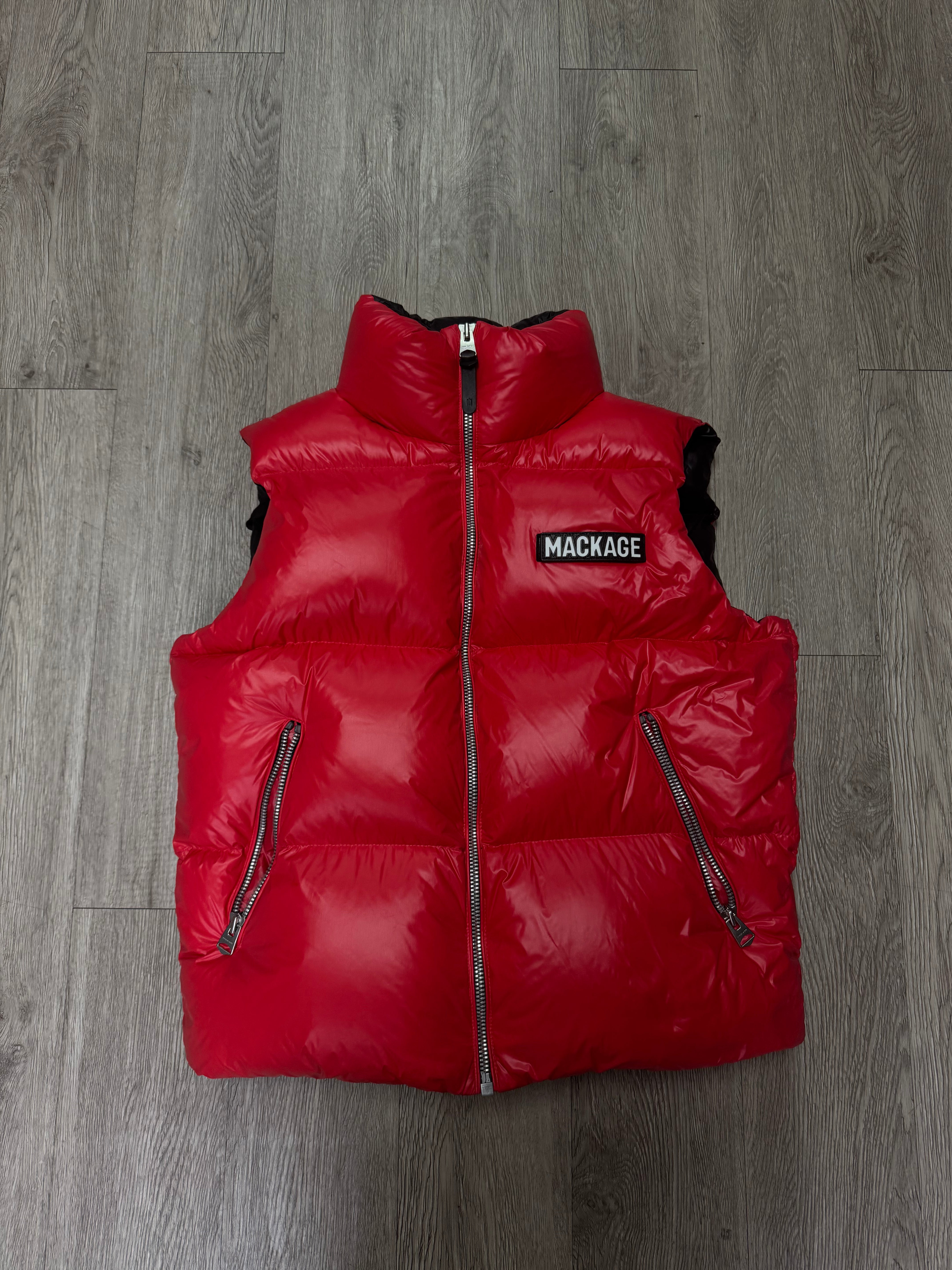 Mackage Red Black Puffer (42) Vest