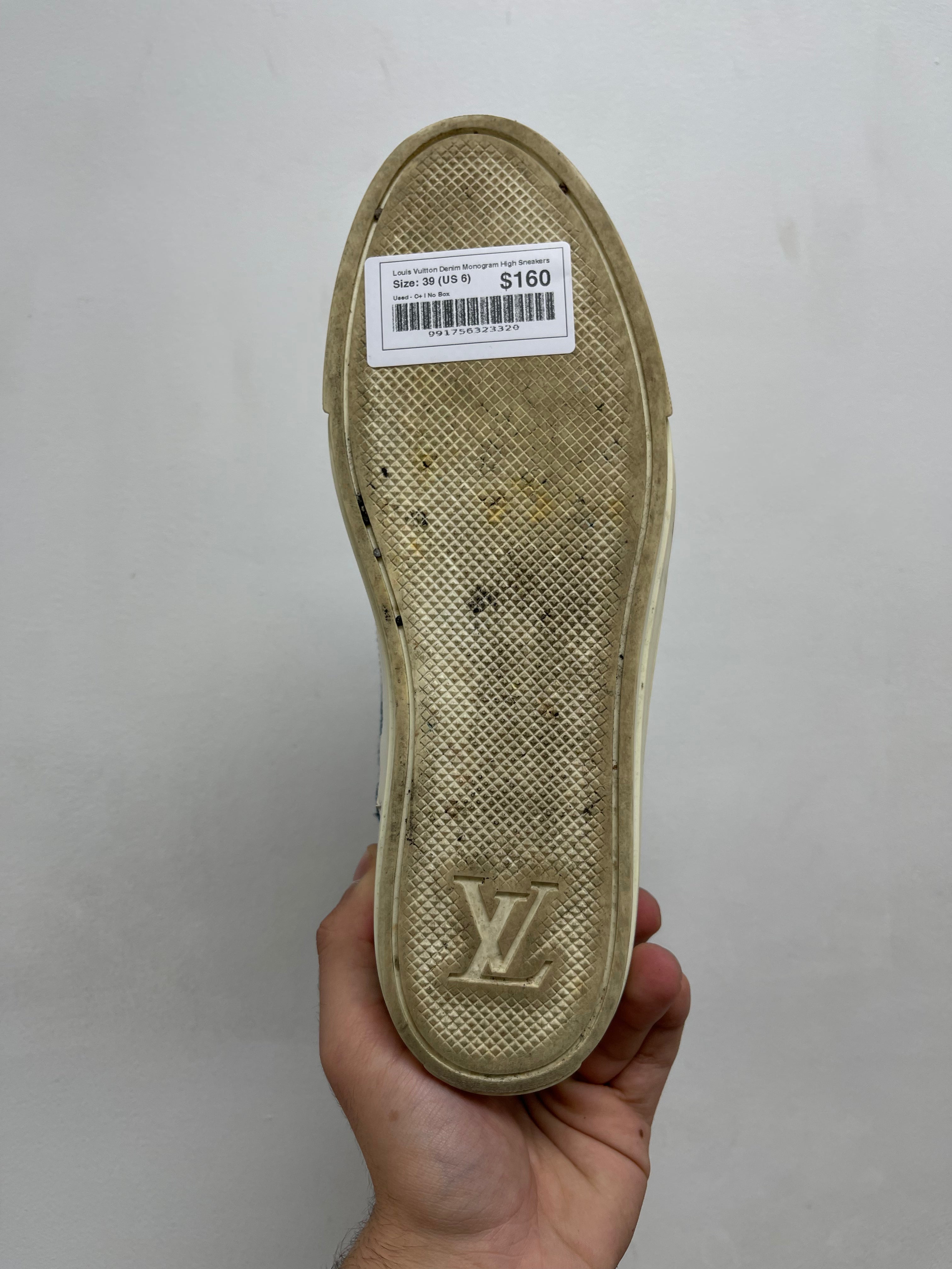 Louis Vuitton Denim Monogram High Sneakers