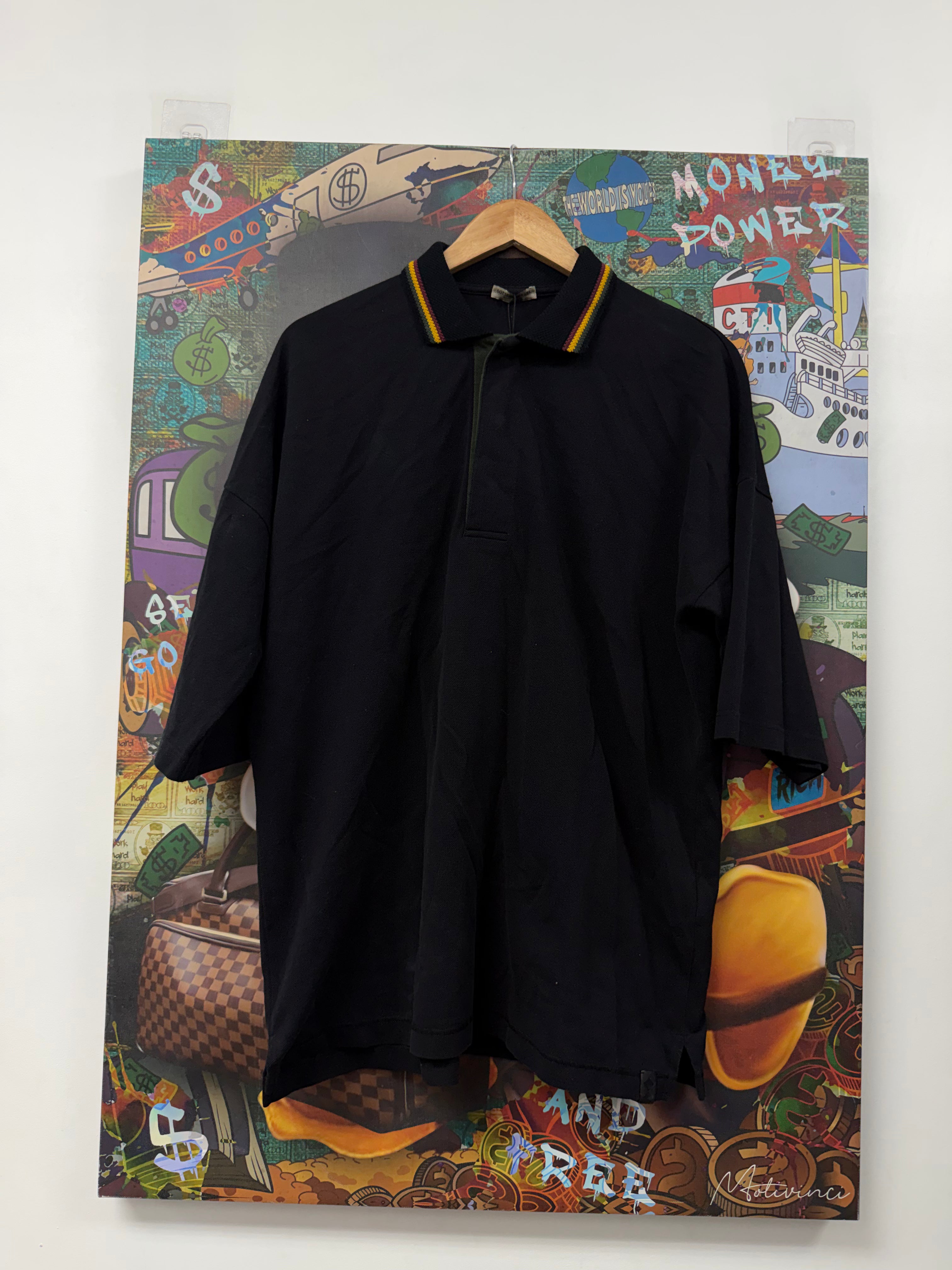 Bottega Veneta Black Rasta Knit (50) Polo