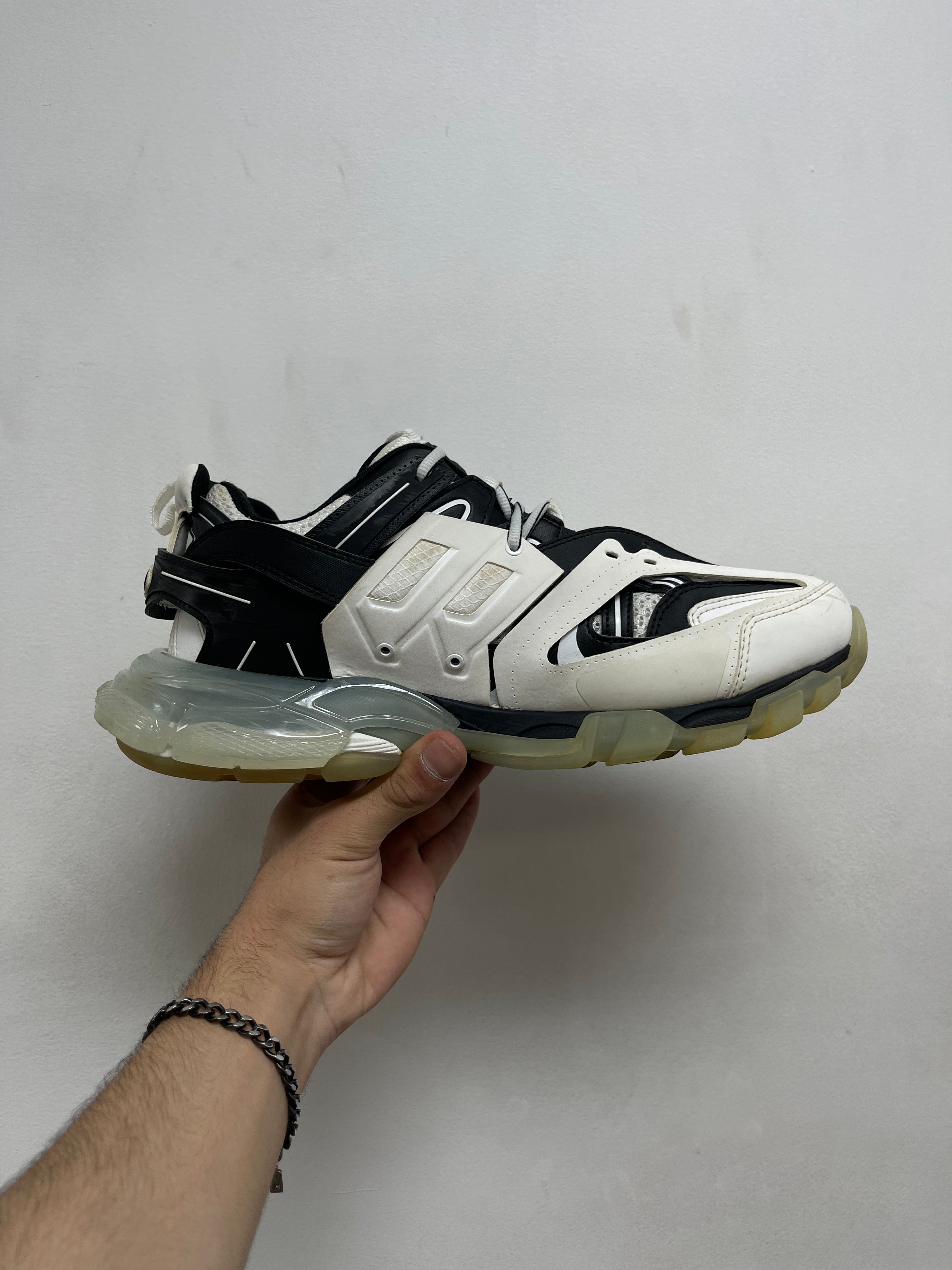 Balenciaga White Black Track Sneakers