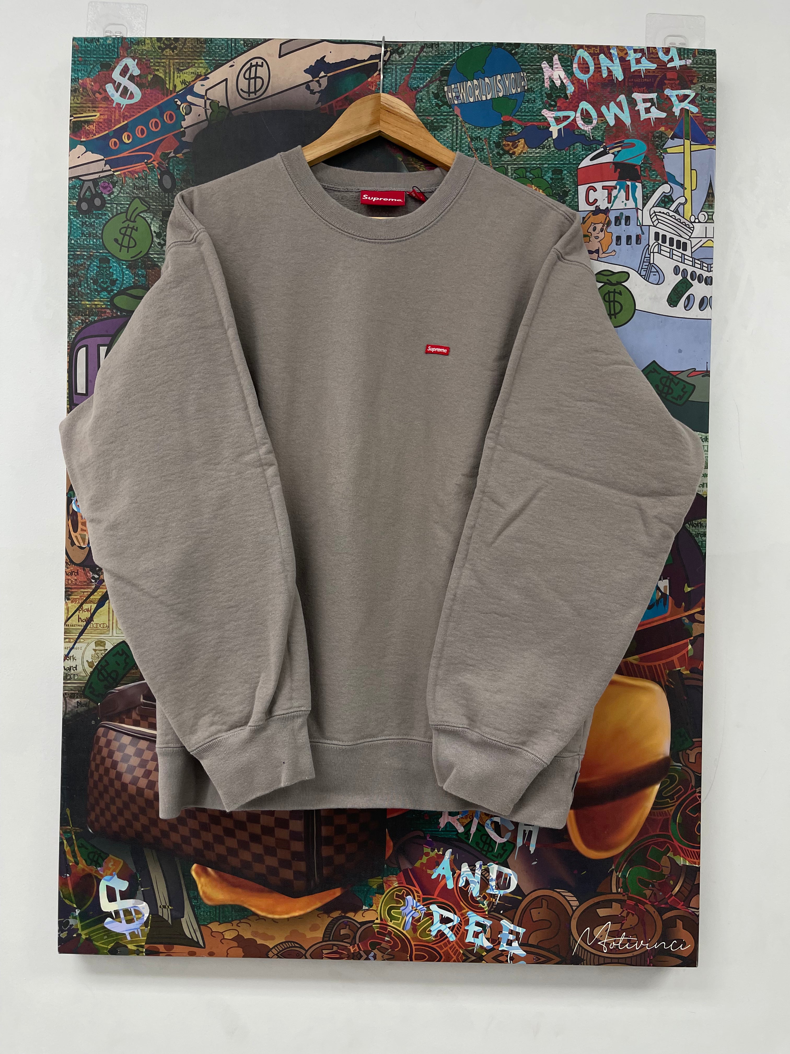 Supreme Small Box Logo Crewneck Tan Red Used Medium