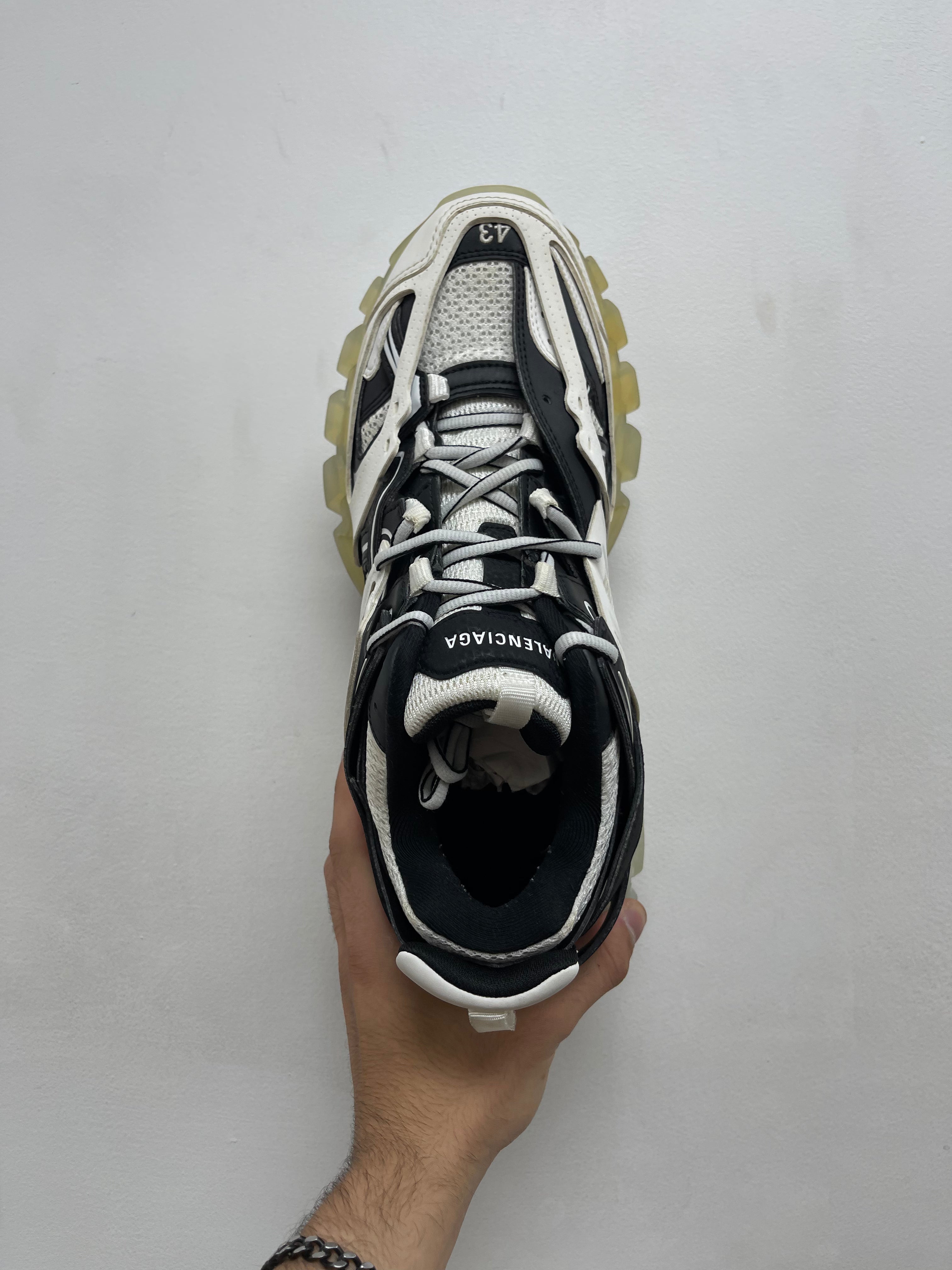 Balenciaga White Black Track Sneakers