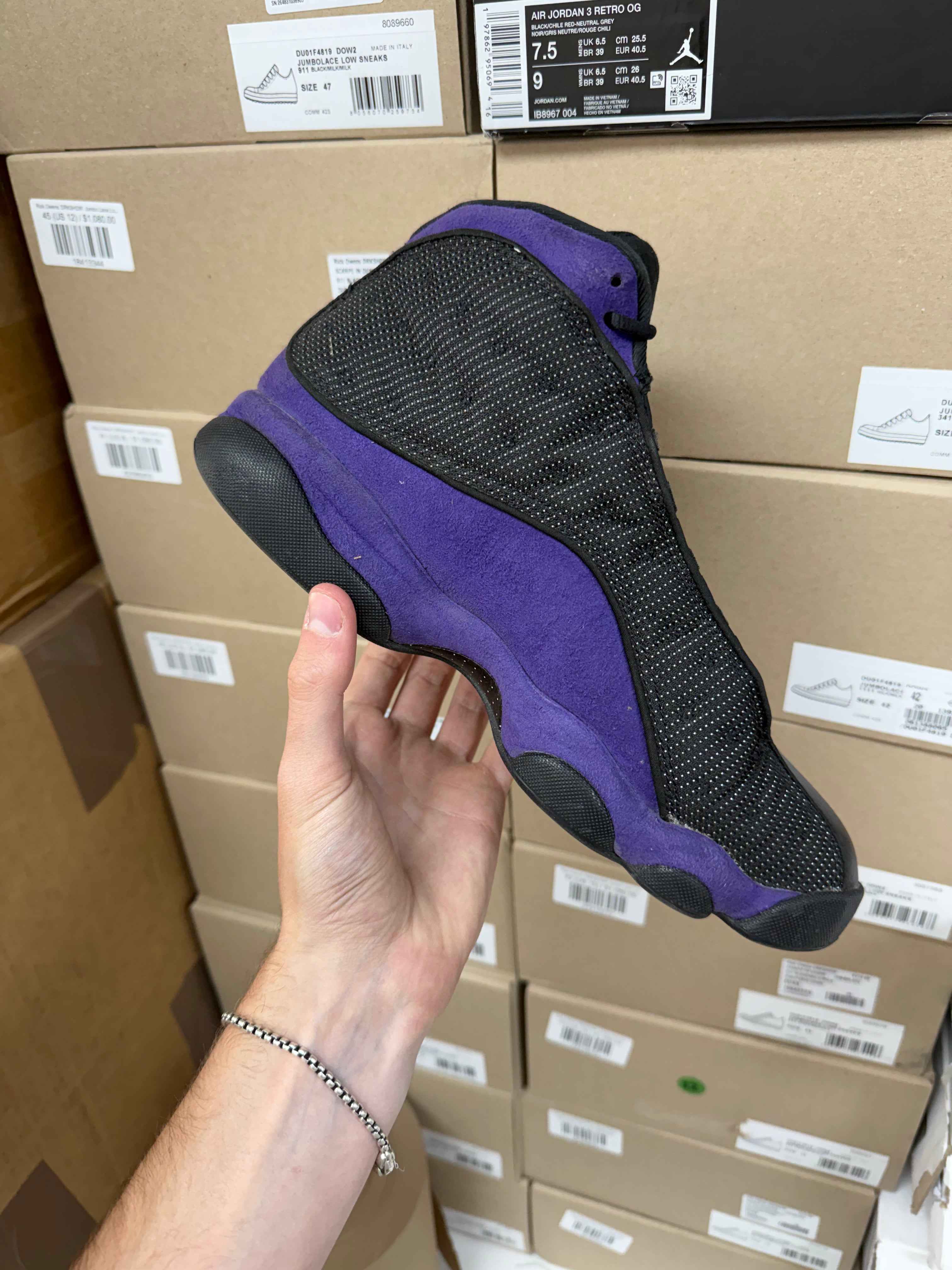 Jordan 13 Court Purple Sneakers