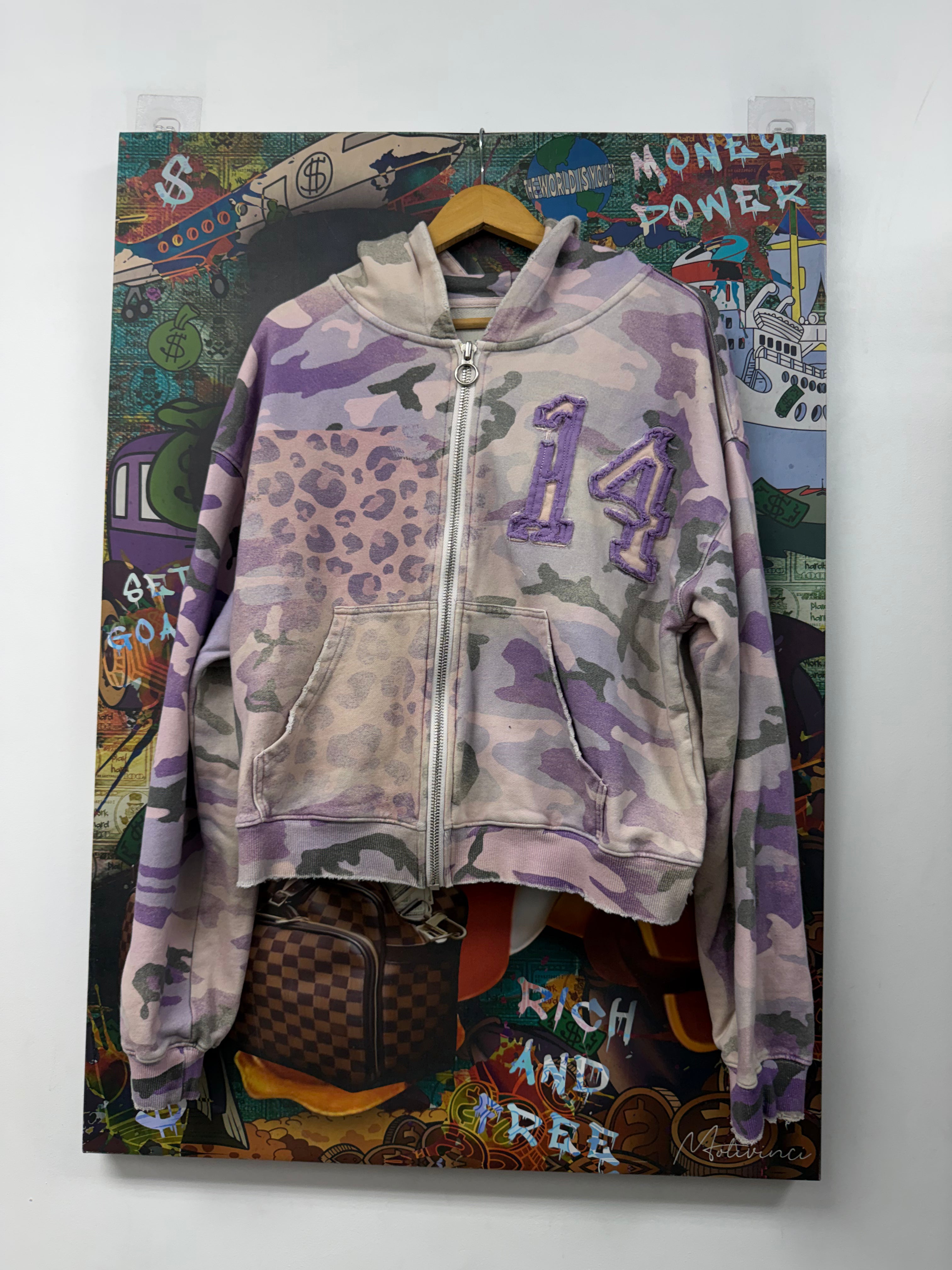 Vale Pink Camo 14 Zip Up
